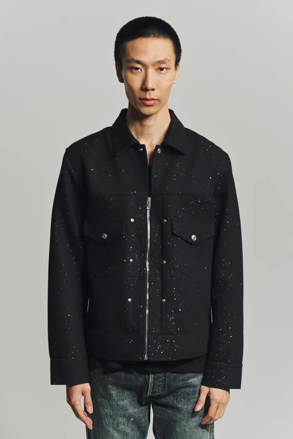 GIVENCHY | JACKET IN MONOGRAM 72 DENIM WITH SEQUINS - Image 2