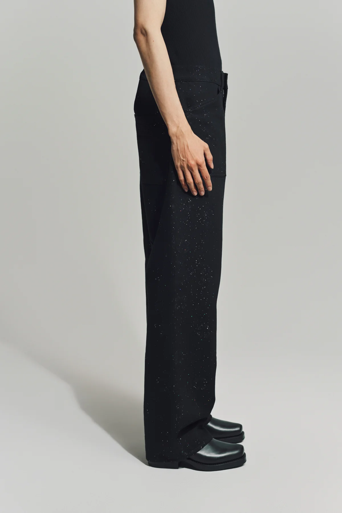 GIVENCHY | LOOSE FIT JEANS IN MONOGRAM 72 DENIM WITH SEQUINS - Image 3
