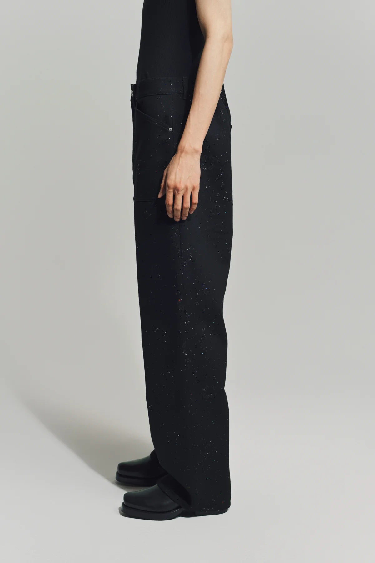 GIVENCHY | LOOSE FIT JEANS IN MONOGRAM 72 DENIM WITH SEQUINS - Image 5