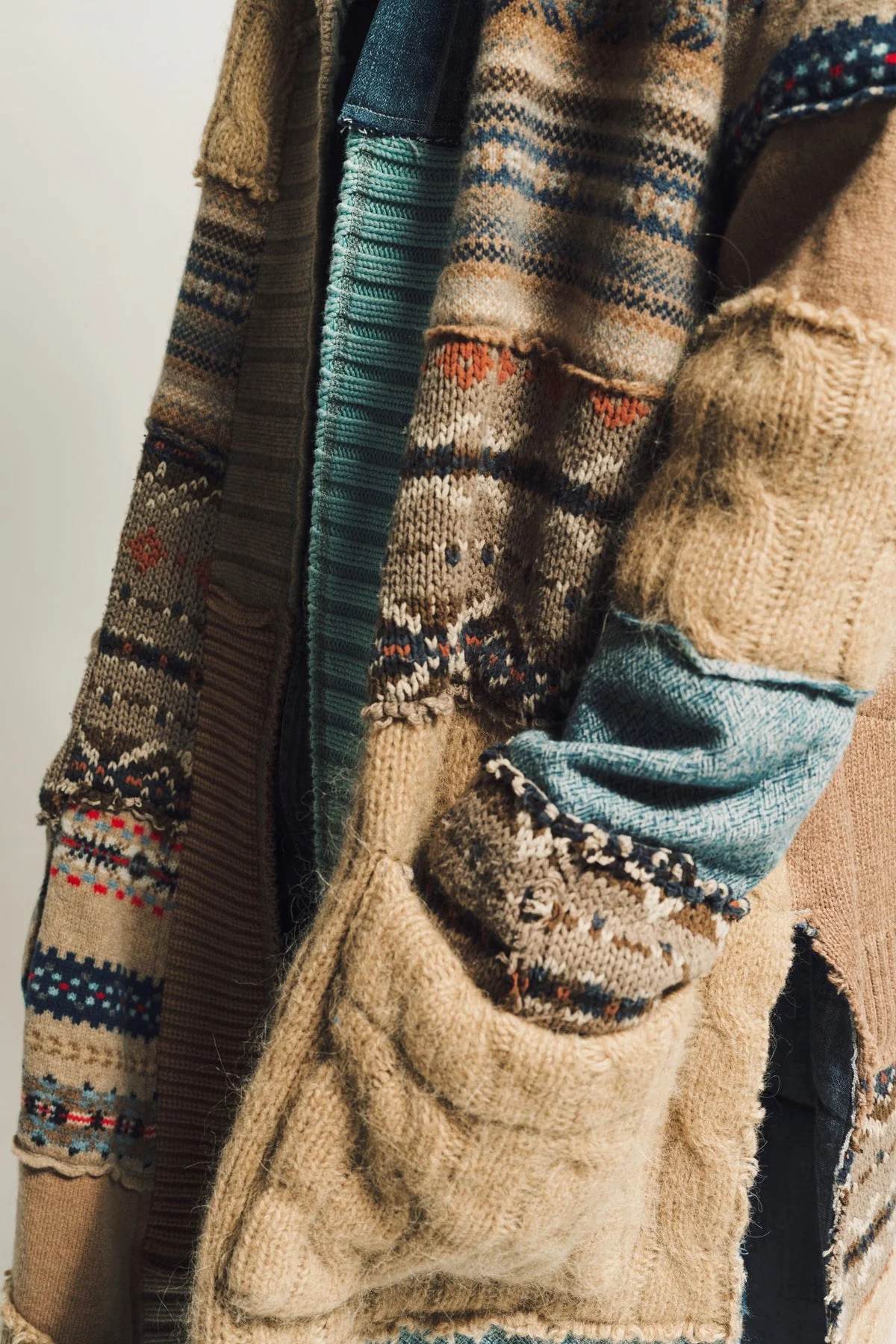GREG LAUREN | FAIRISLE STITCHWORK LONG GL1 SWEATER - Image 5