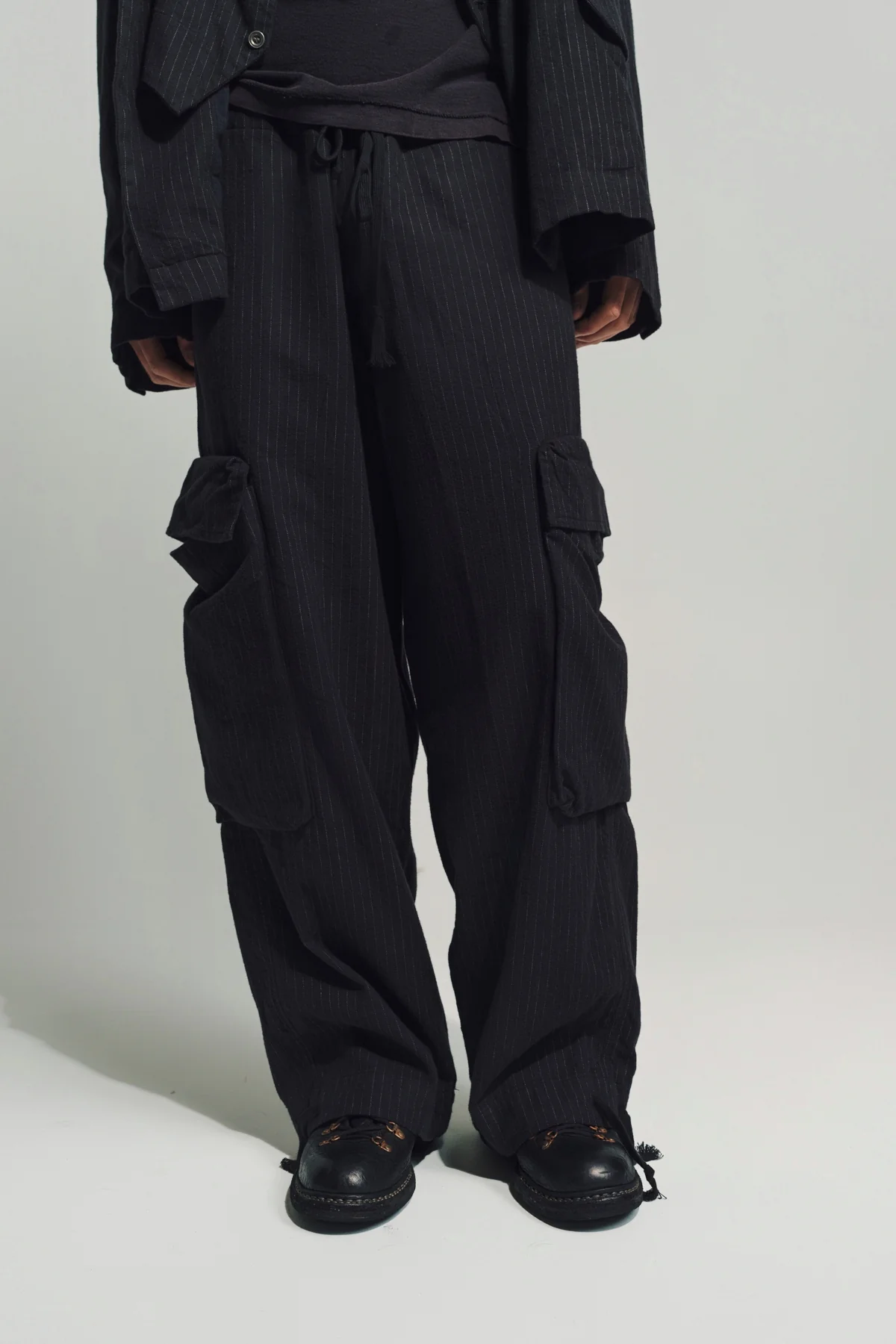 GREG LAUREN | PINSTRIPE WIDE LEG PANTS - Image 2