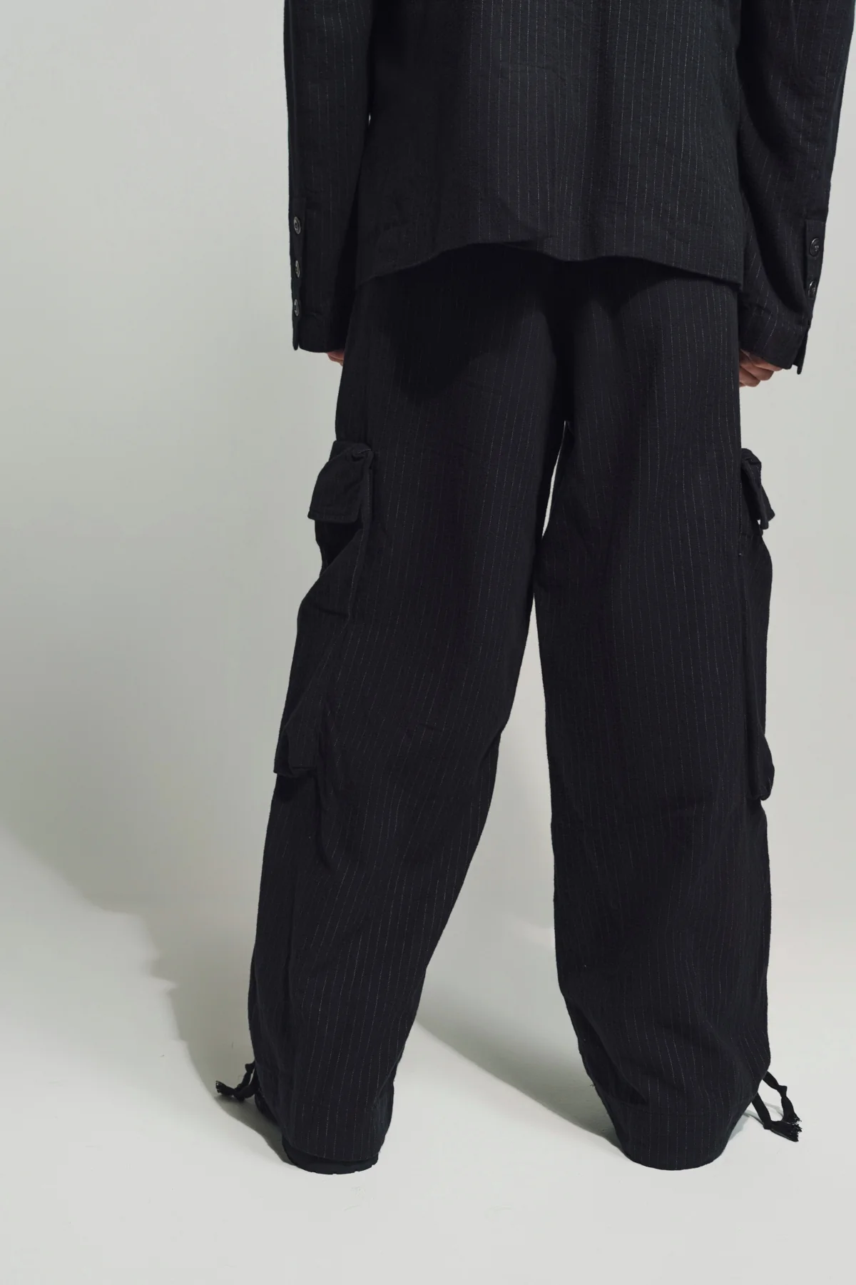 GREG LAUREN | PINSTRIPE WIDE LEG PANTS - Image 4