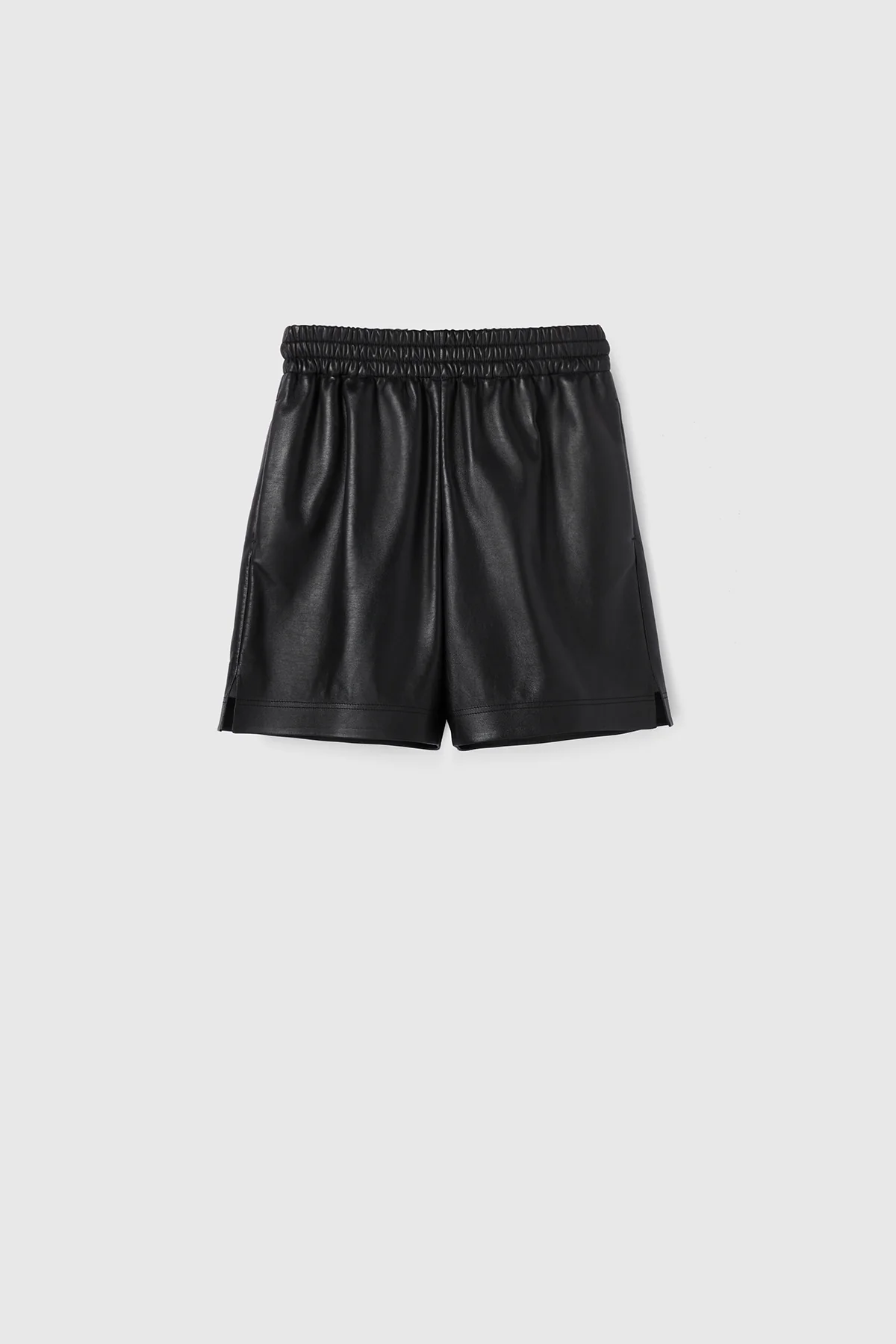 GUCCI | BONDED LEATHER AND JERSEY SHORTS