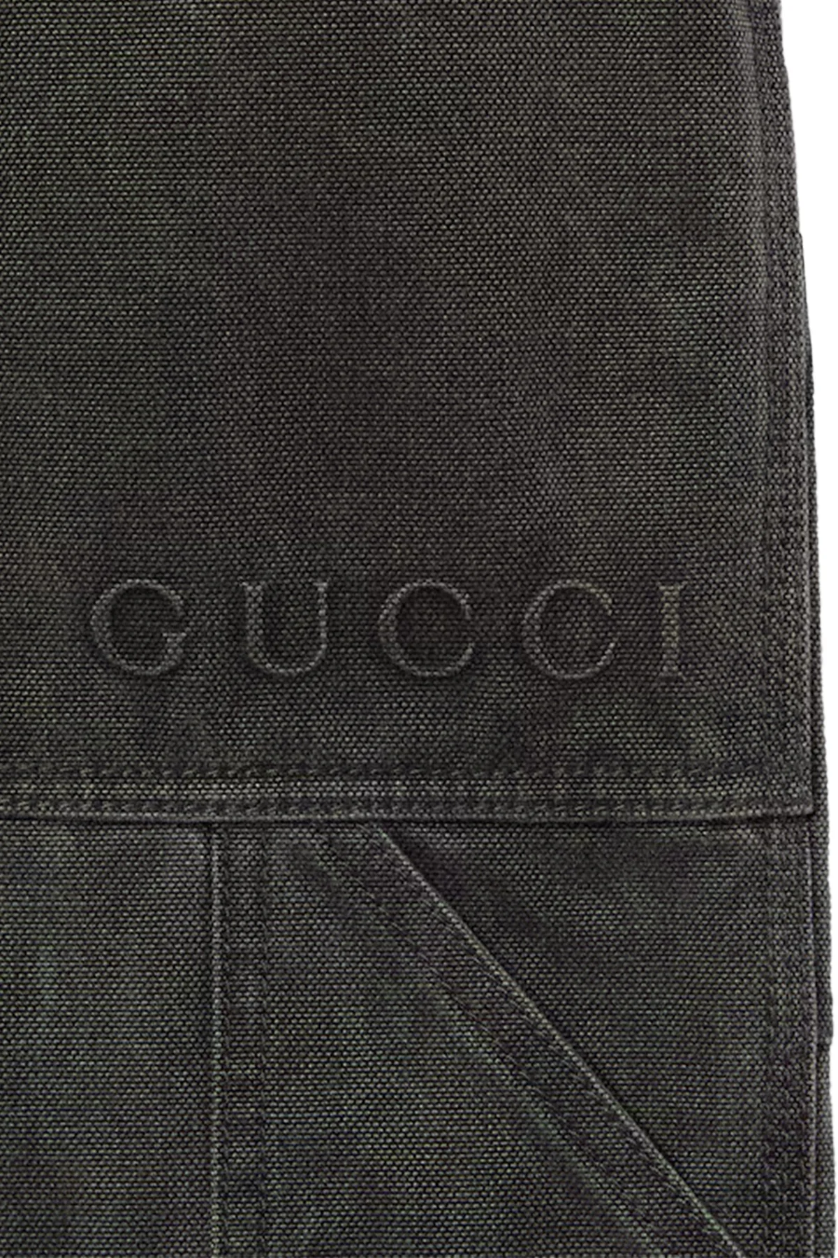 GUCCI | DELAVÉ COTTON CANVAS PANT WITH LOGO - Image 2