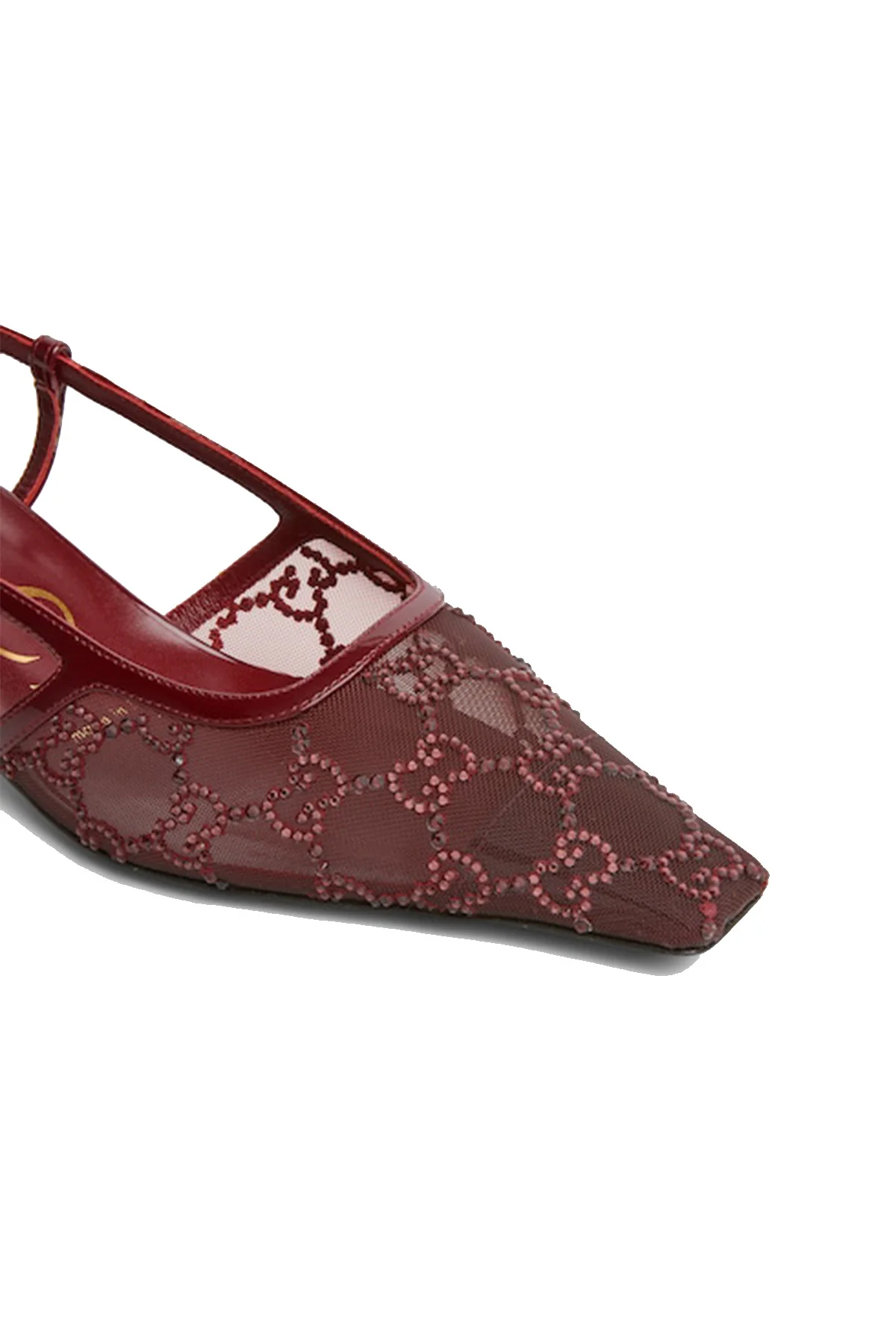 GUCCI | GG CRYSTAL SLINGBACK PUMP SANDALS - Image 3