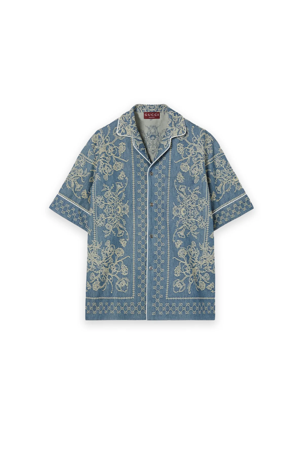 GUCCI | GG WASHED DENIM JACQUARD SHIRT
