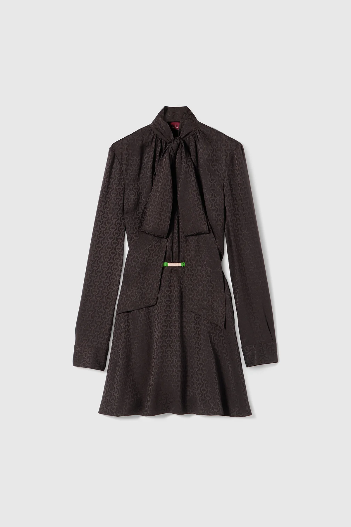 GUCCI | HORSEBIT SILK JACQUARD DRESS