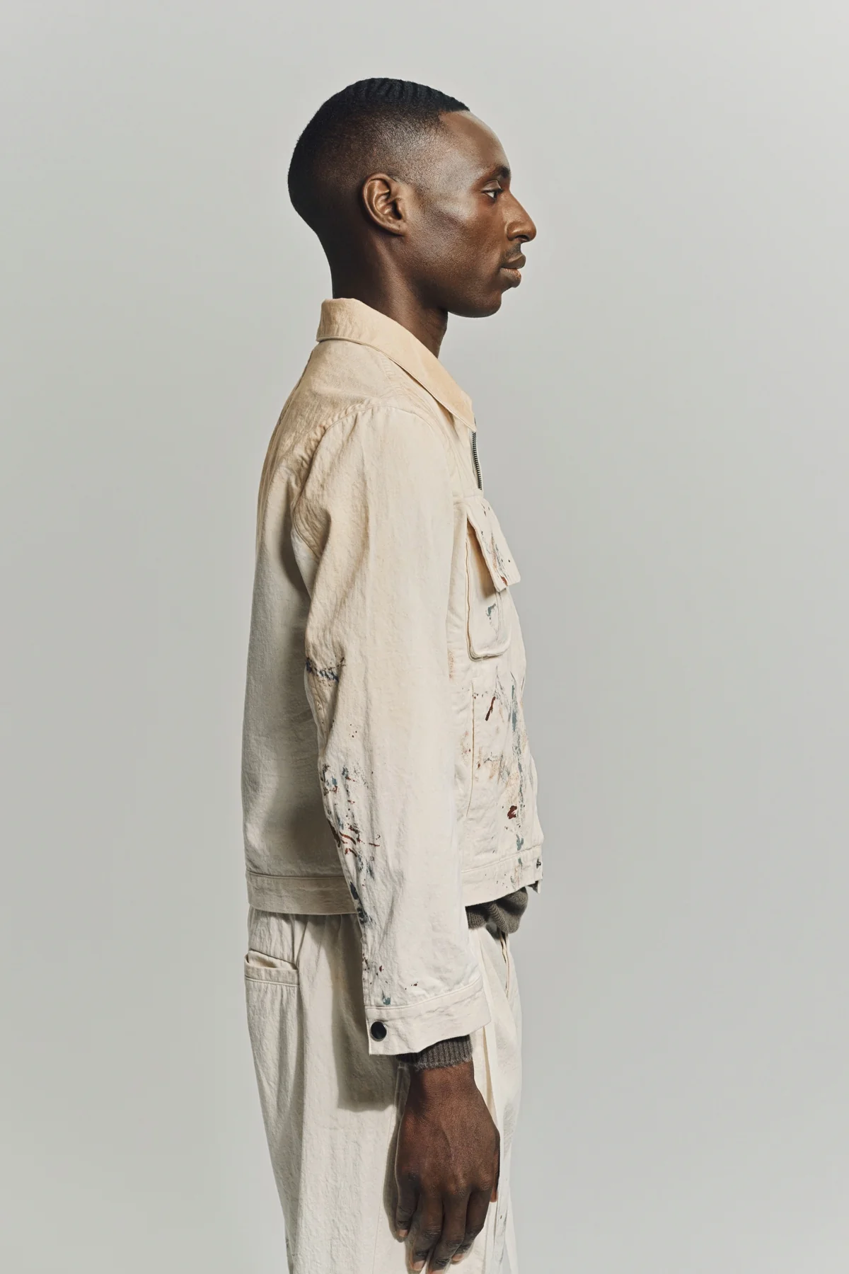 INDIVIDUAL SENTIMENTS | HAND PAINTED ZIP UP BLOUSON - Image 5