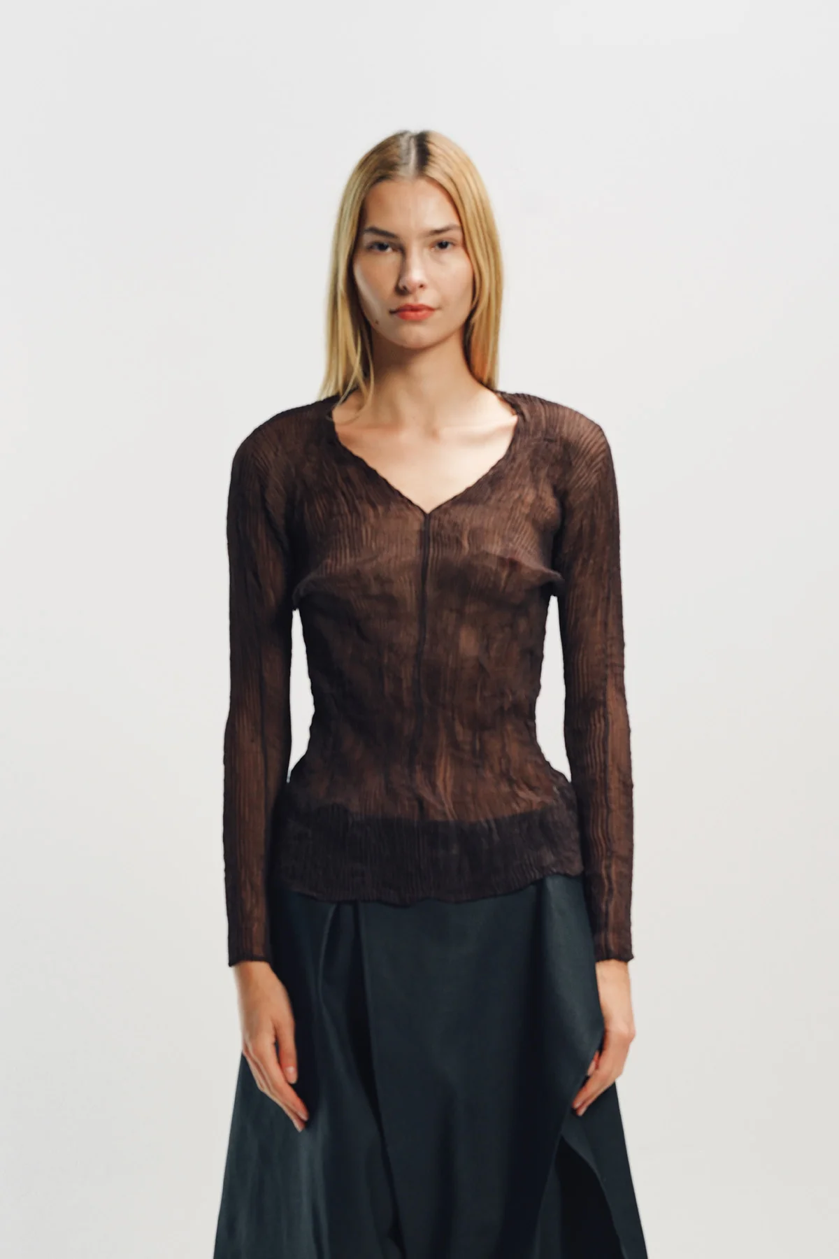 ISSEY MIYAKE | CHIFFON TWIST TOP - Image 2