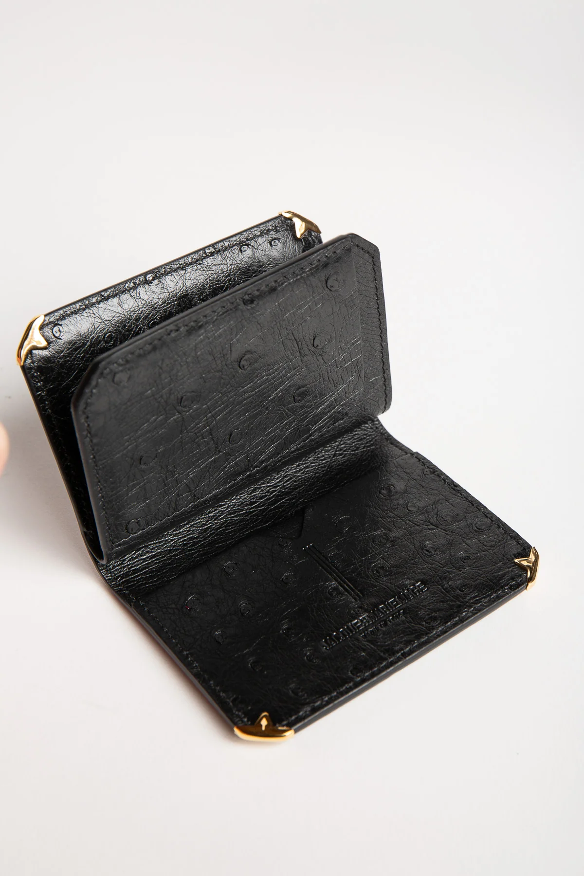 JACQUES MARIE MAGE | ELSTON OSTRICH TRIFOLD WALLET - Image 4