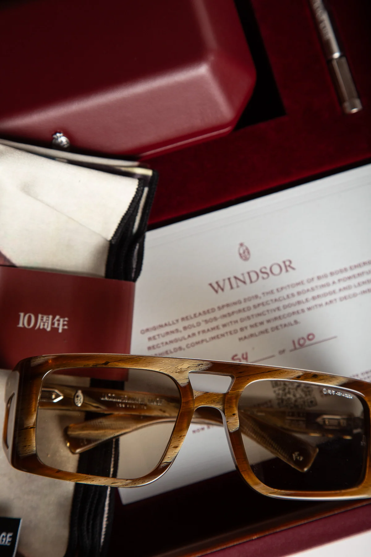 JACQUES MARIE MAGE | WINDSOR SUNGLASSES IN BARK HORN - Image 7
