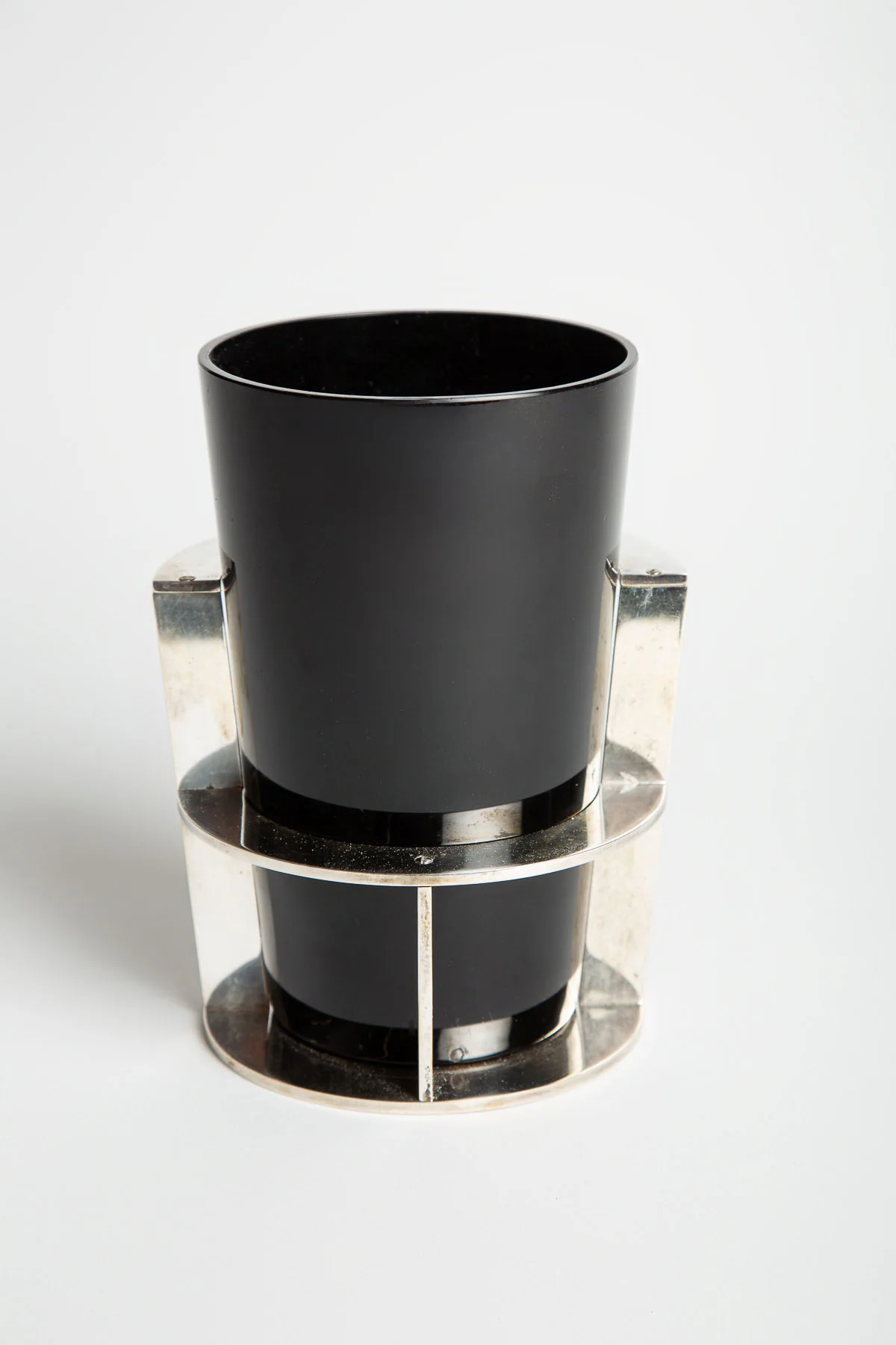 JEAN BORIS-LACROIX | 1930's BLACK OPALINE VASE - Image 2