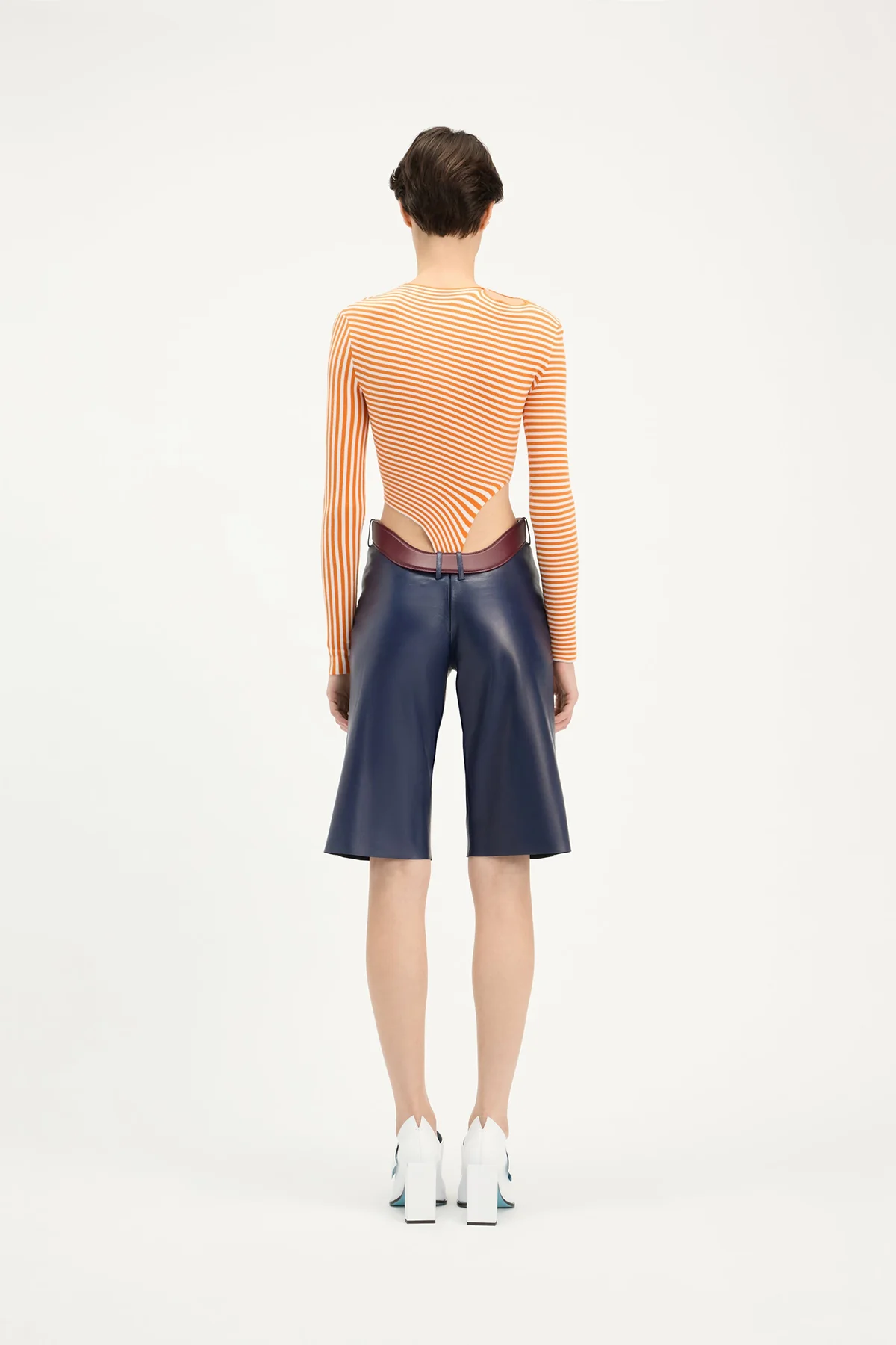 JEAN PAUL GAULTIER | LEATHER BERMUDA SHORT - Image 3