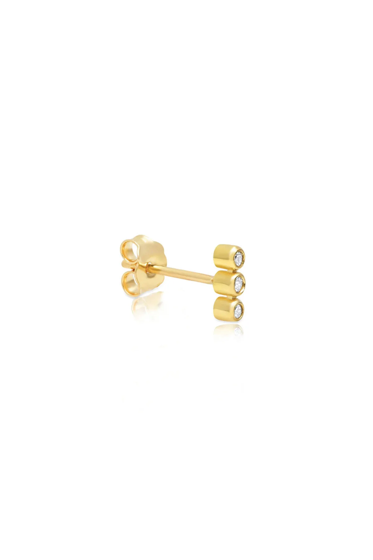 JENNIFER MEYER | 3 MINI DIAMOND BEZEL STUDS - Image 3