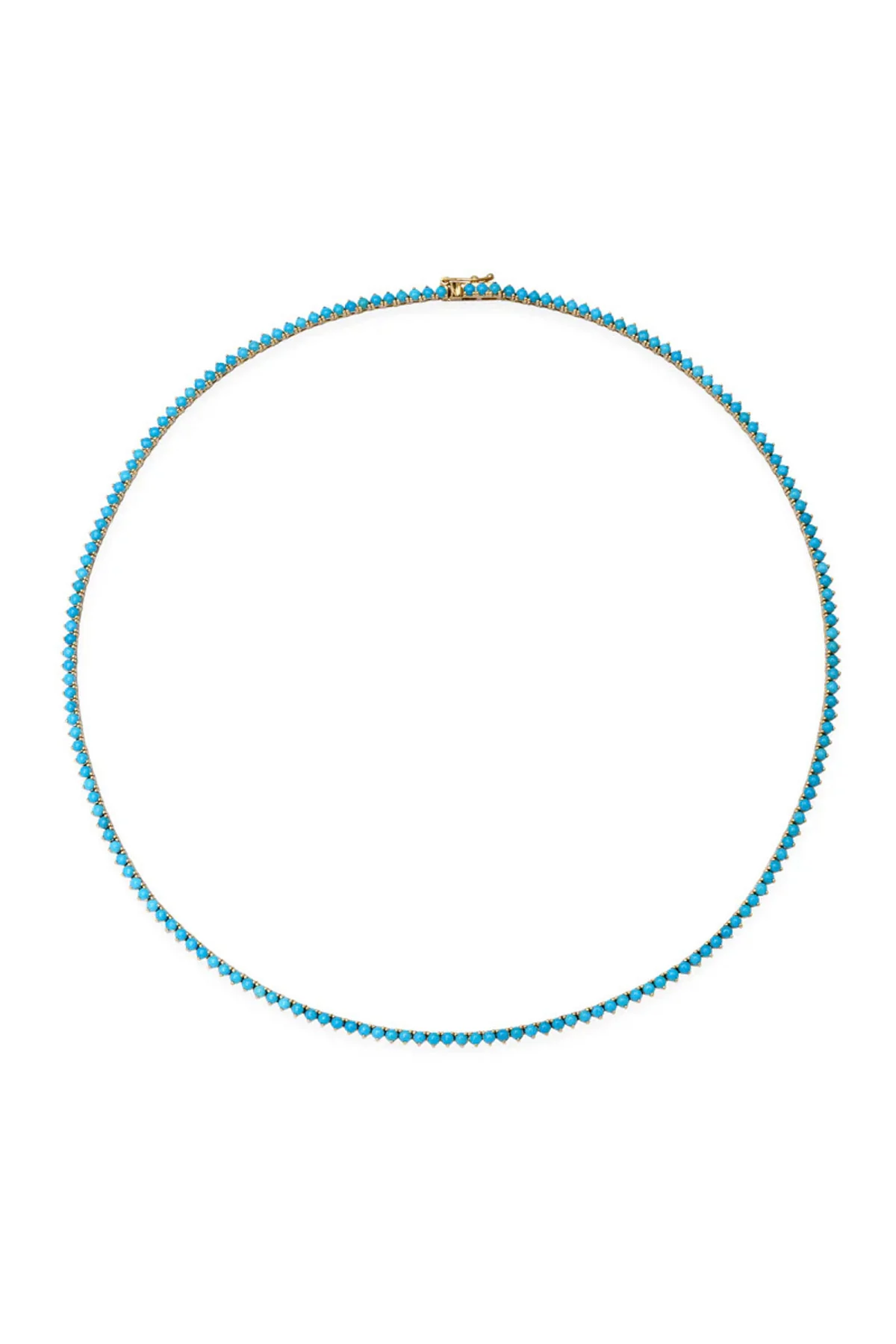 JENNIFER MEYER | 3-PRONG TURQUOISE TENNIS NECKLACE - Image 2