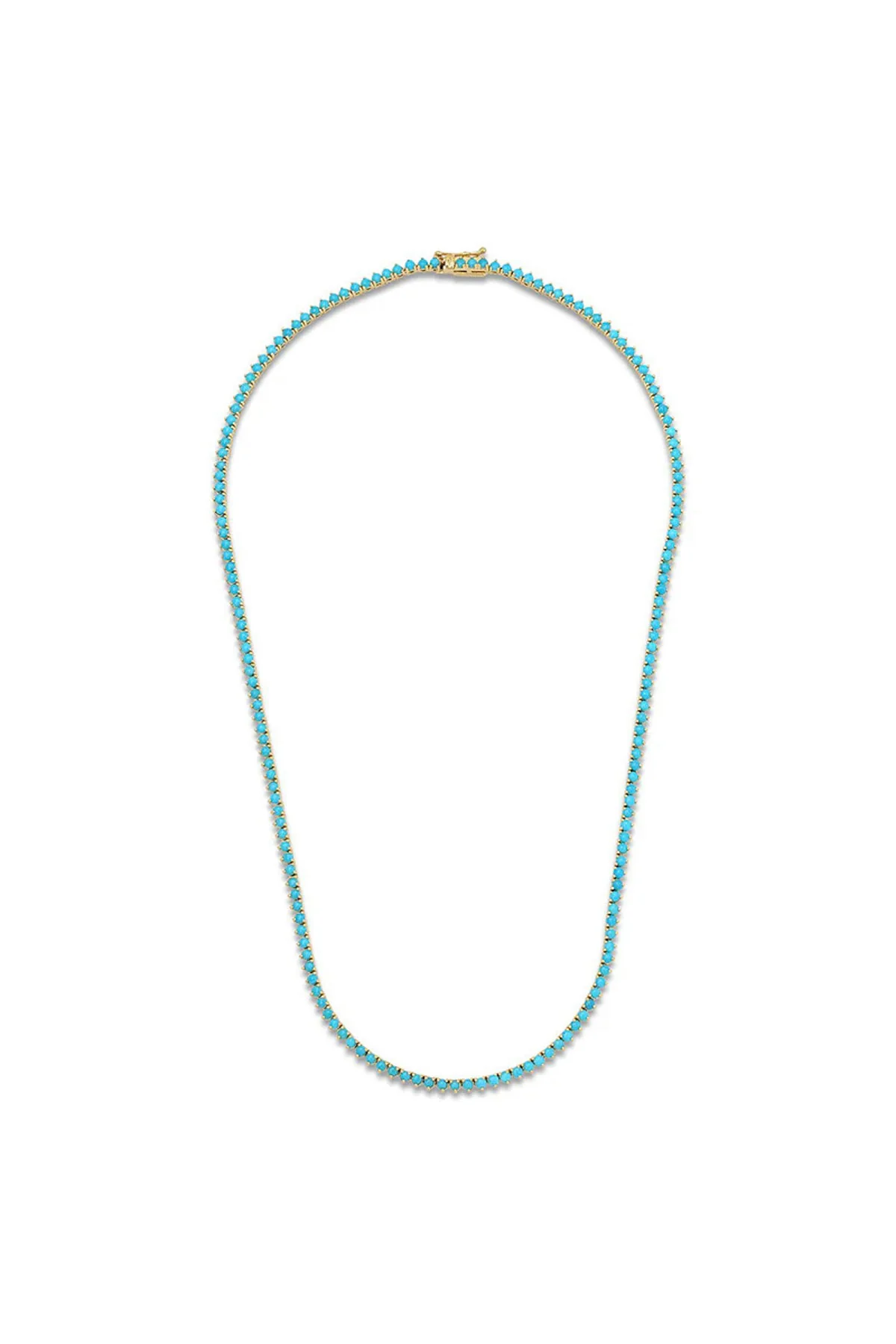 JENNIFER MEYER | 3-PRONG TURQUOISE TENNIS NECKLACE - Image 3