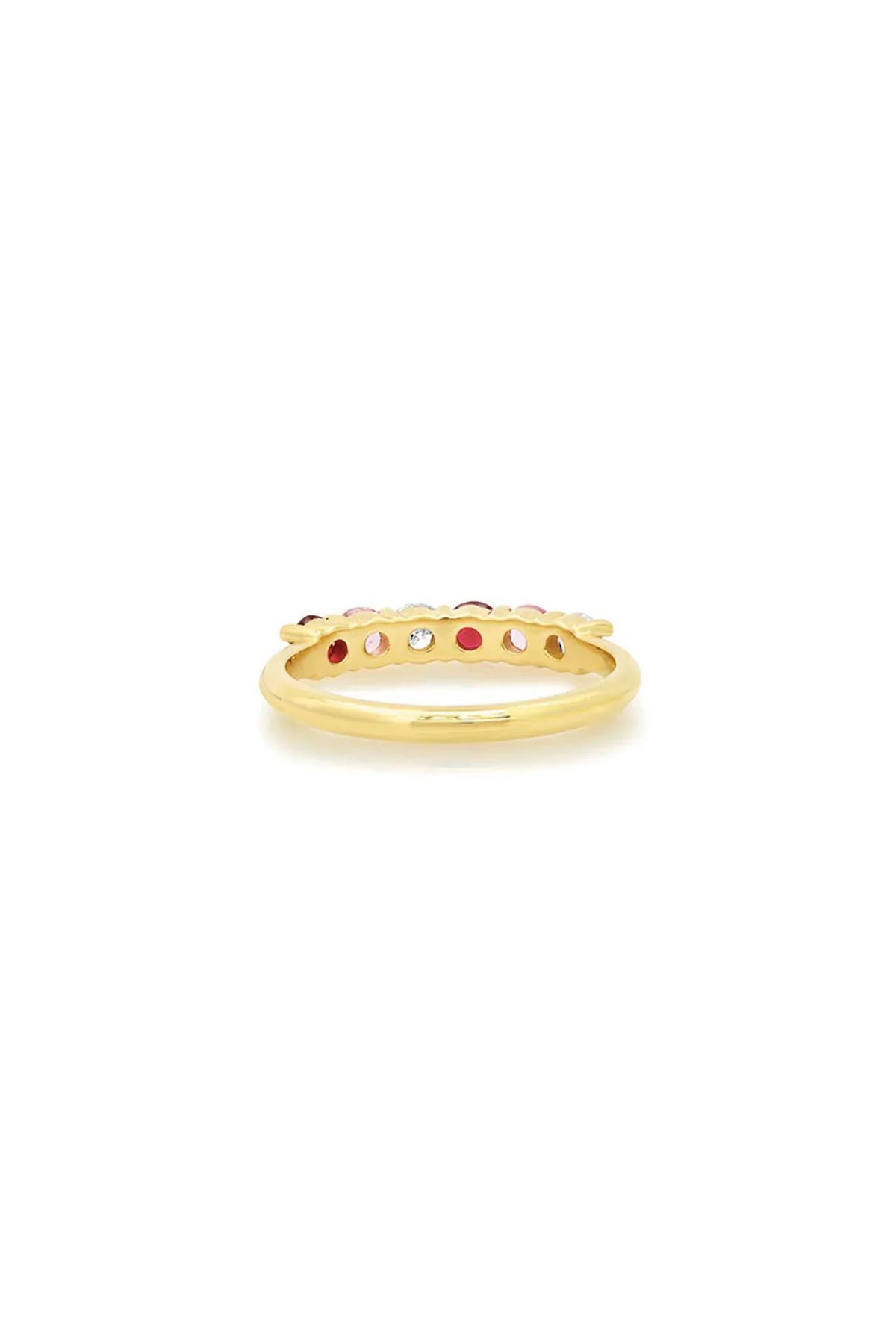 JENNIFER MEYER | 4-PRONG DIAMOND, PINK SAPPHIRE, AND RUBY RING - Image 4