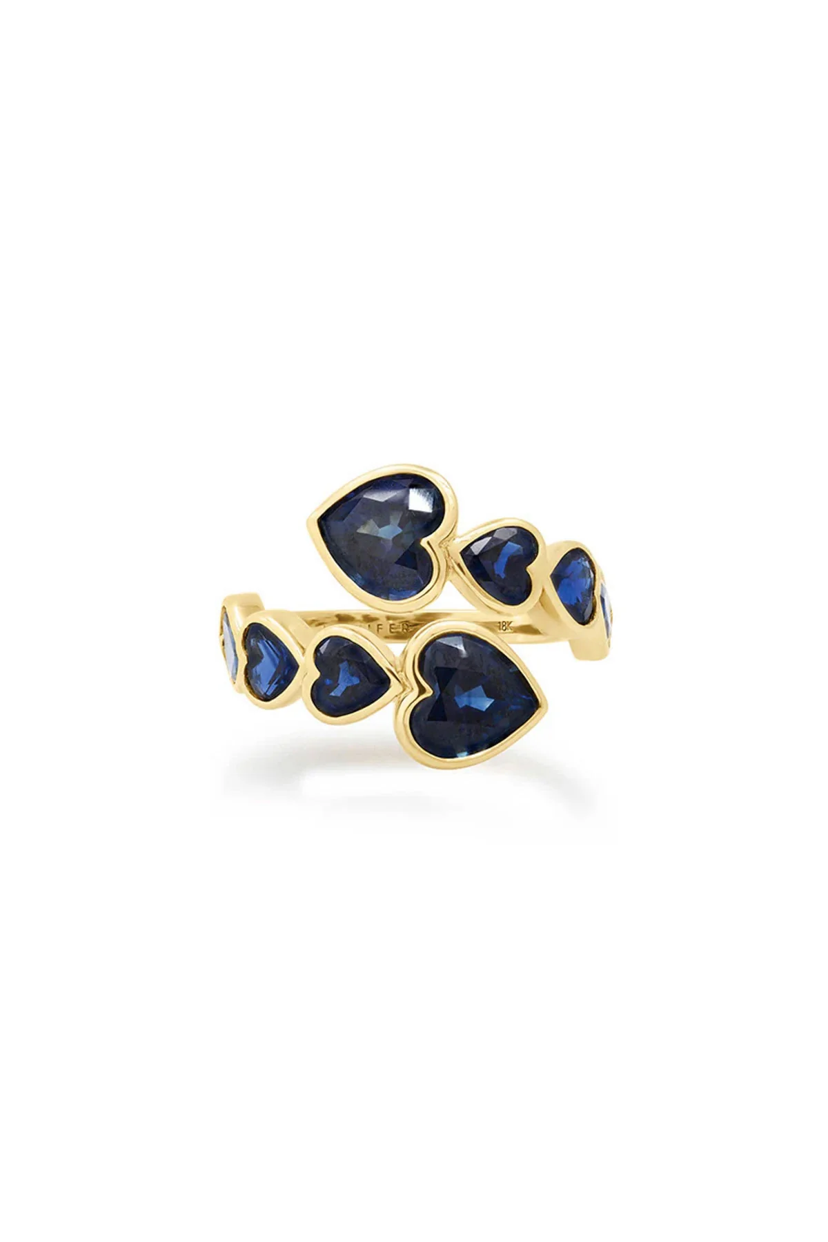 JENNIFER MEYER | BLUE SAPPHIRE HEART WRAP RING - Image 2