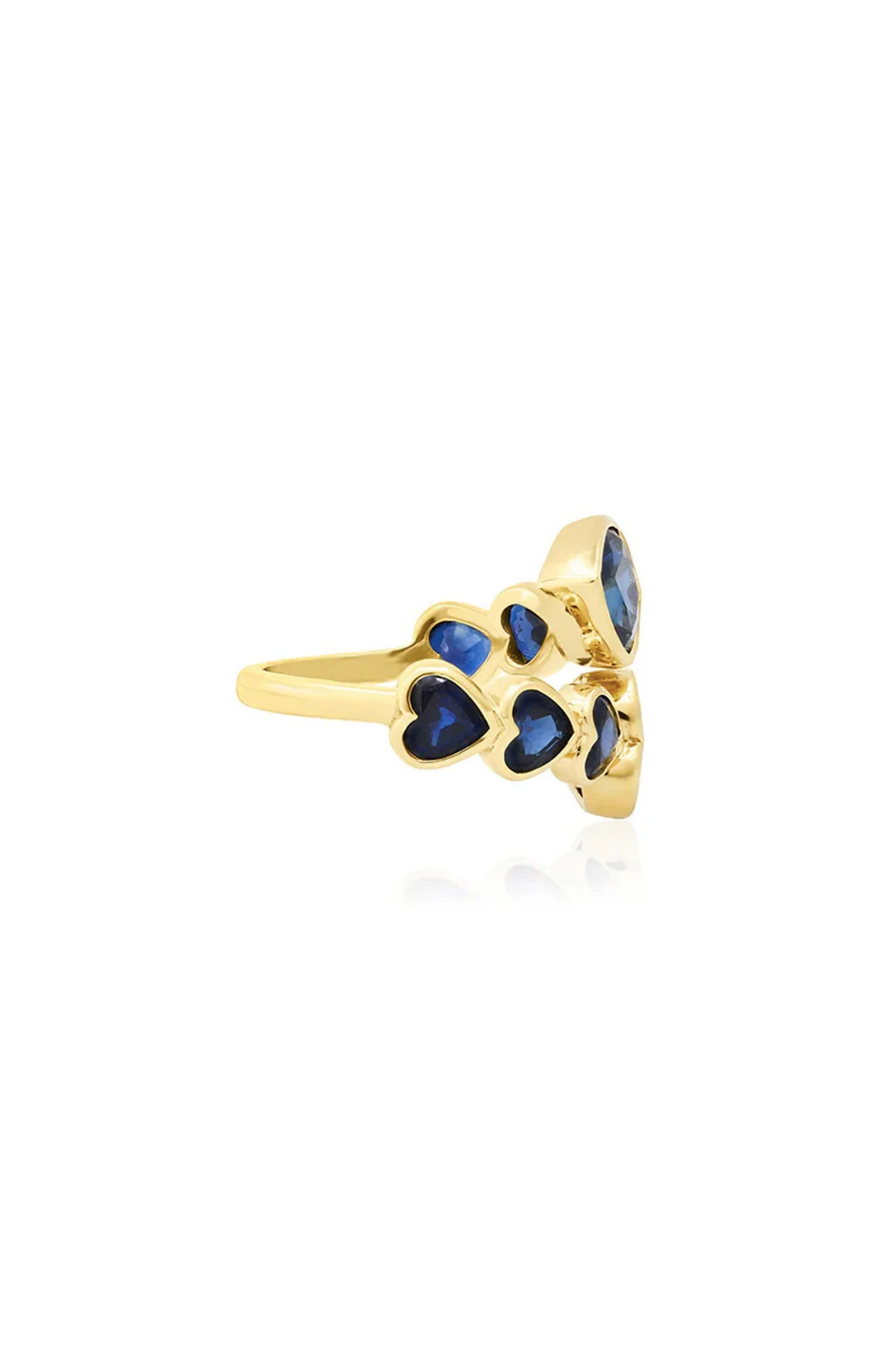 JENNIFER MEYER | BLUE SAPPHIRE HEART WRAP RING - Image 4
