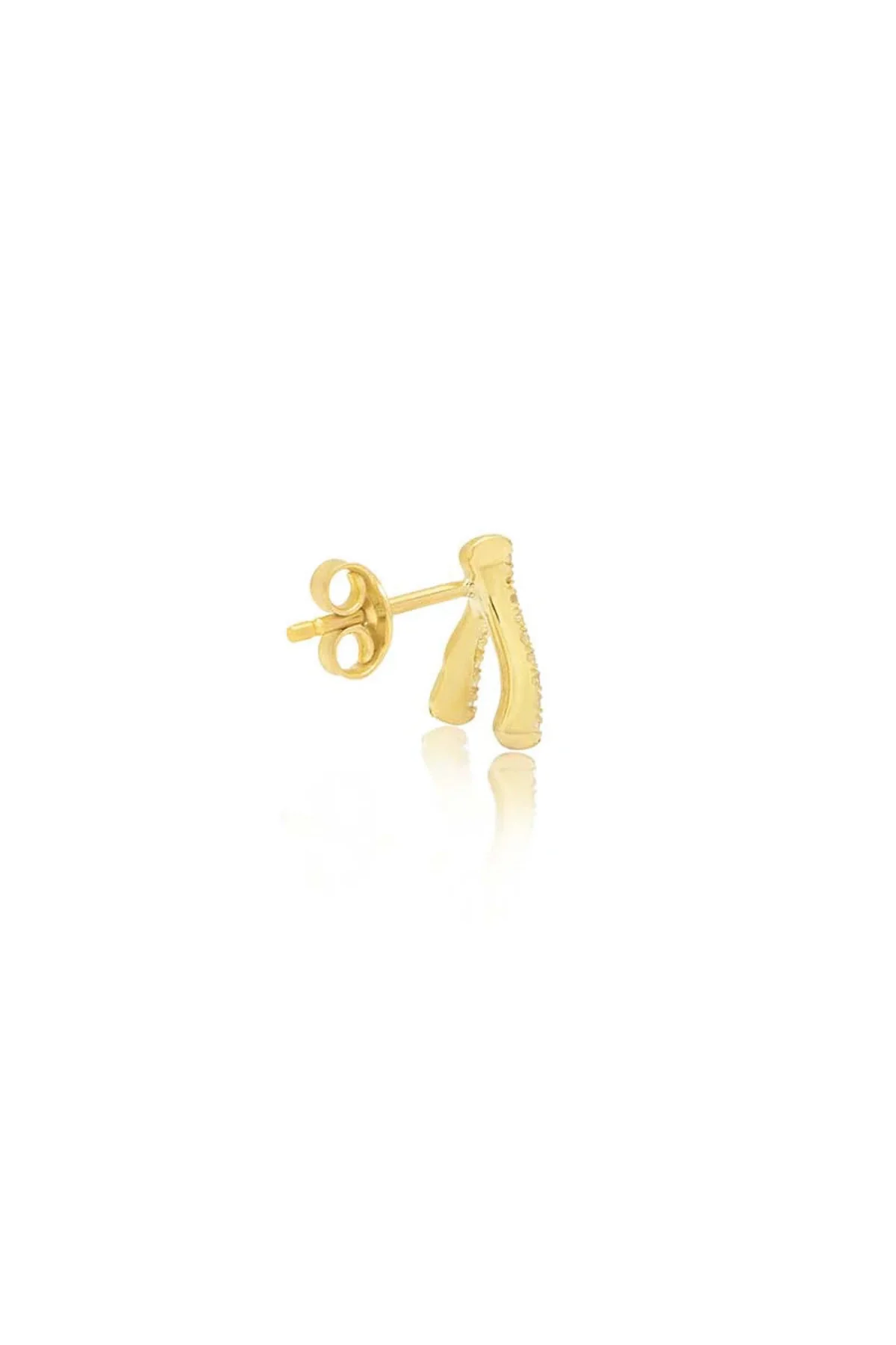 JENNIFER MEYER | DIAMOND MINI WISHBONE STUDS - Image 3