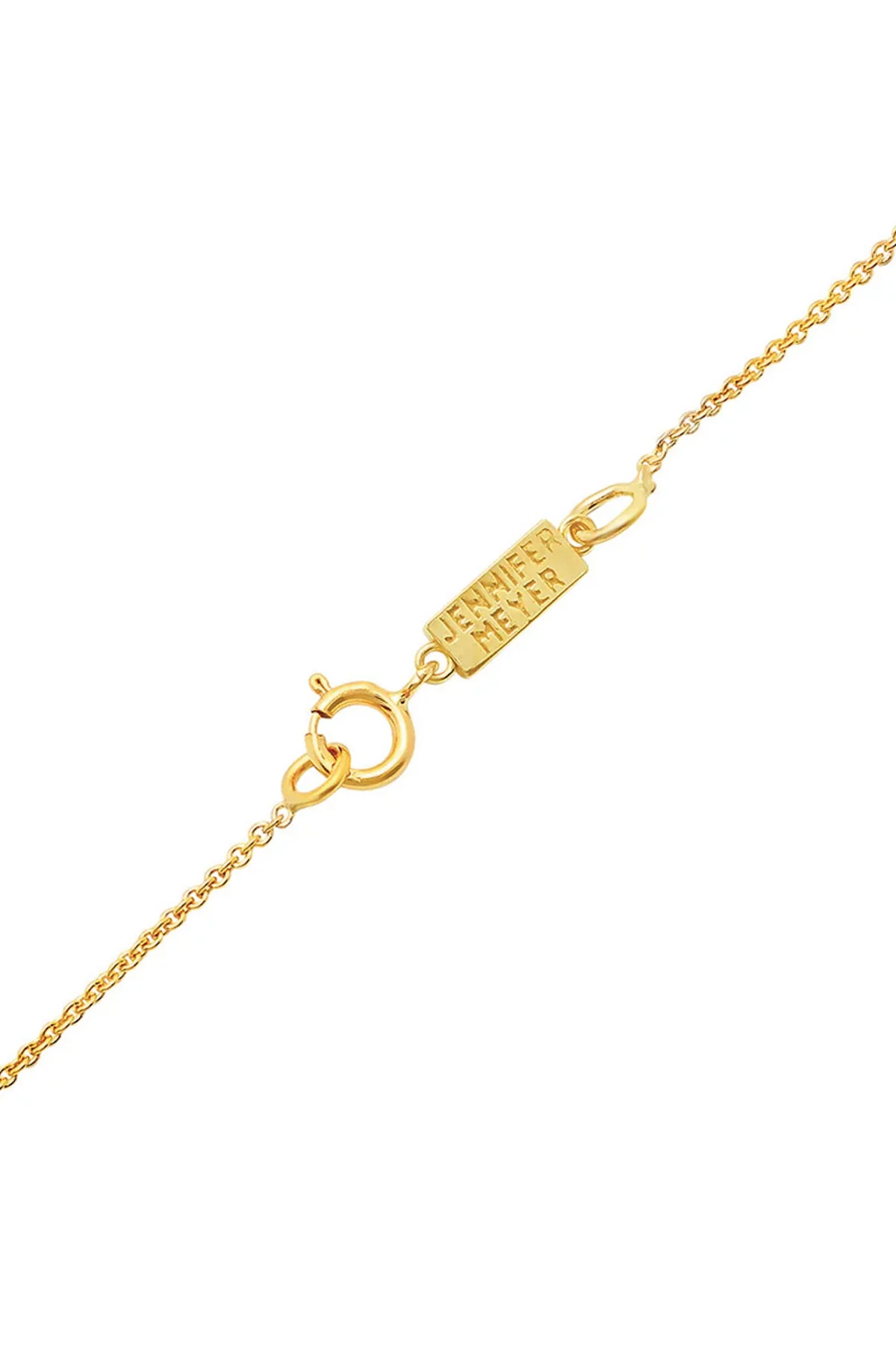 JENNIFER MEYER | MEDIUM DIAMOND OPEN EVIL EYE NECKLACE WITH EMERALD CENTER - Image 3