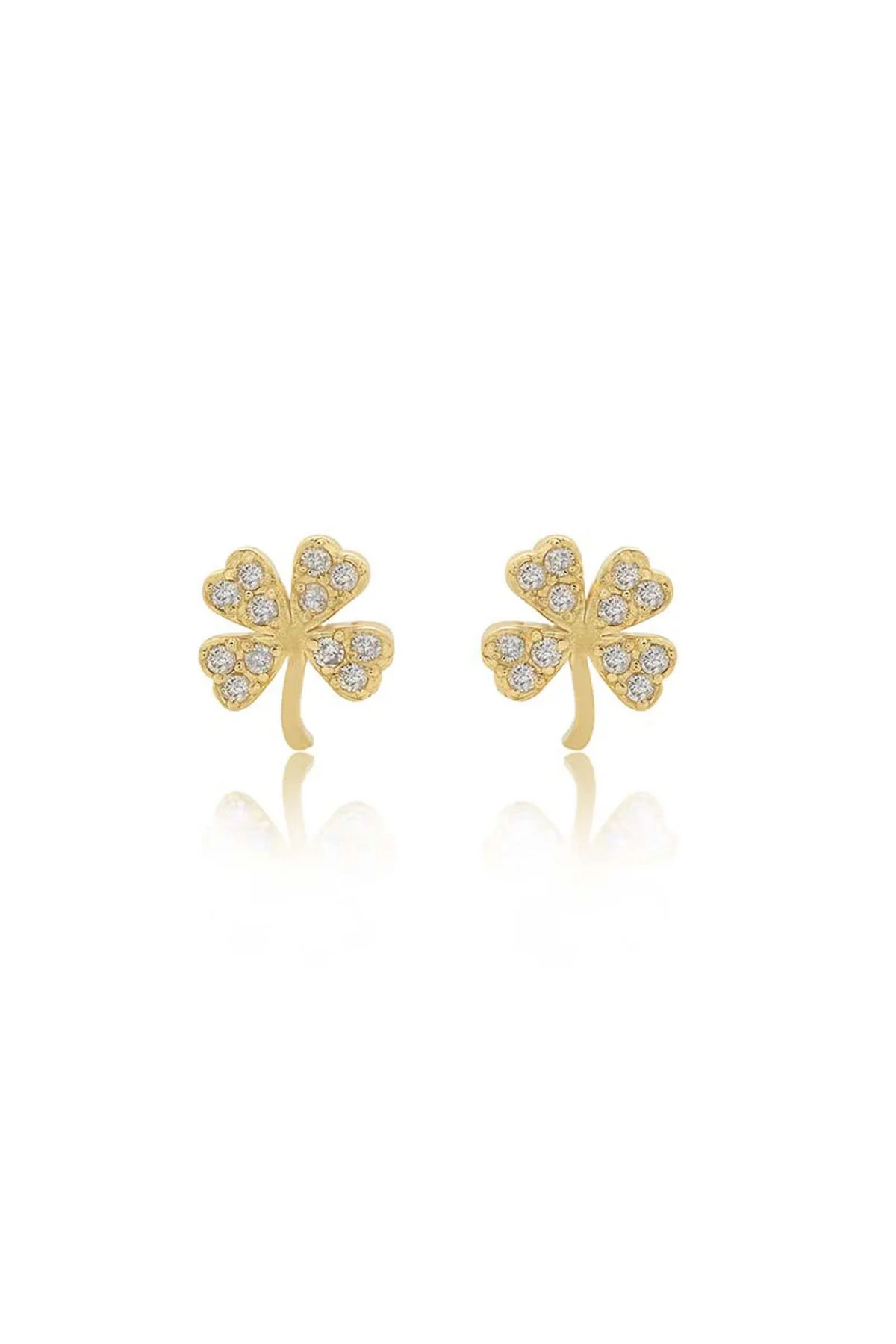 JENNIFER MEYER | MINI DIAMOND CLOVER STUDS