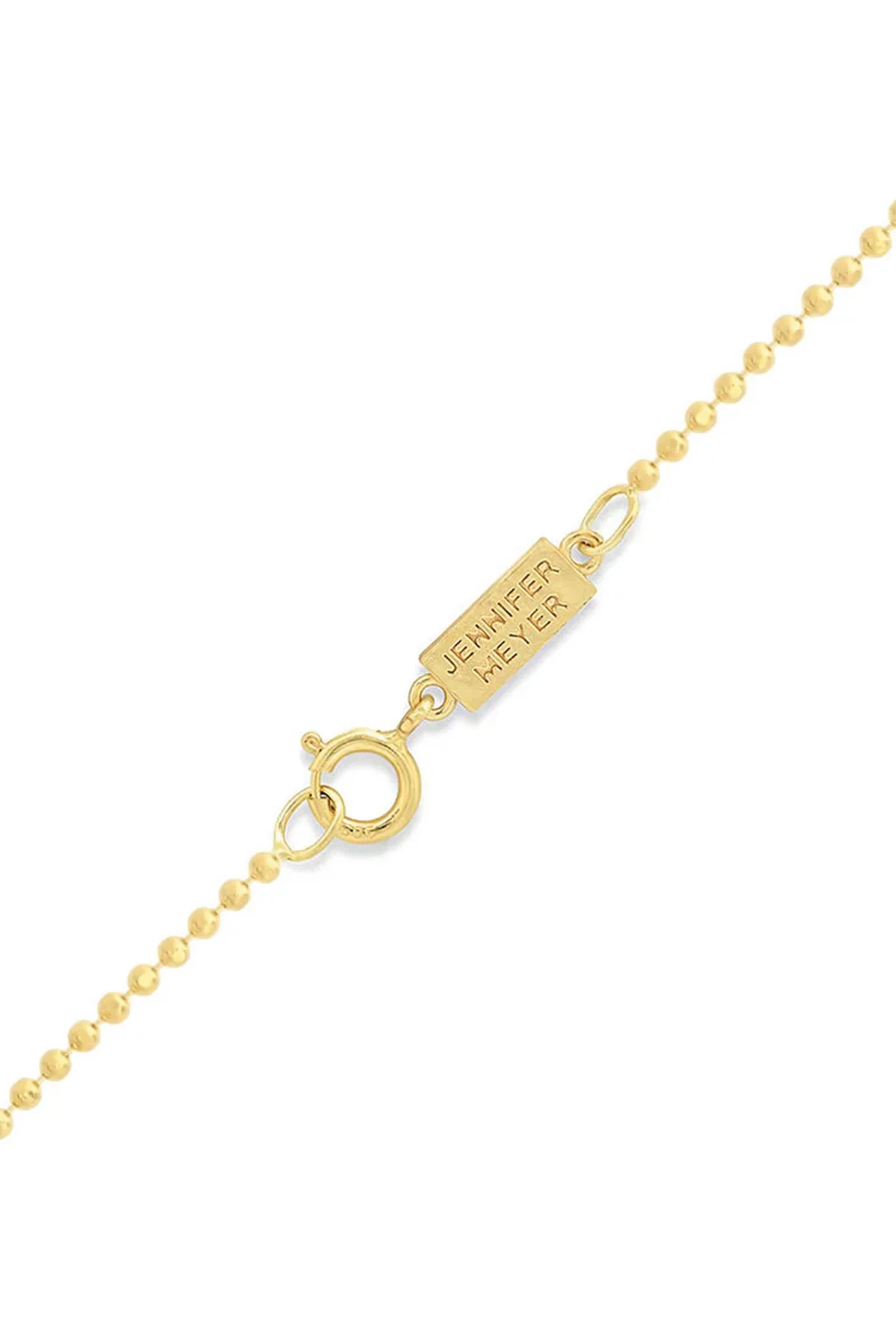 JENNIFER MEYER | TURQUOISE INLAY AND DIAMOND PAVE GOOD LUCK NECKLACE - Image 3