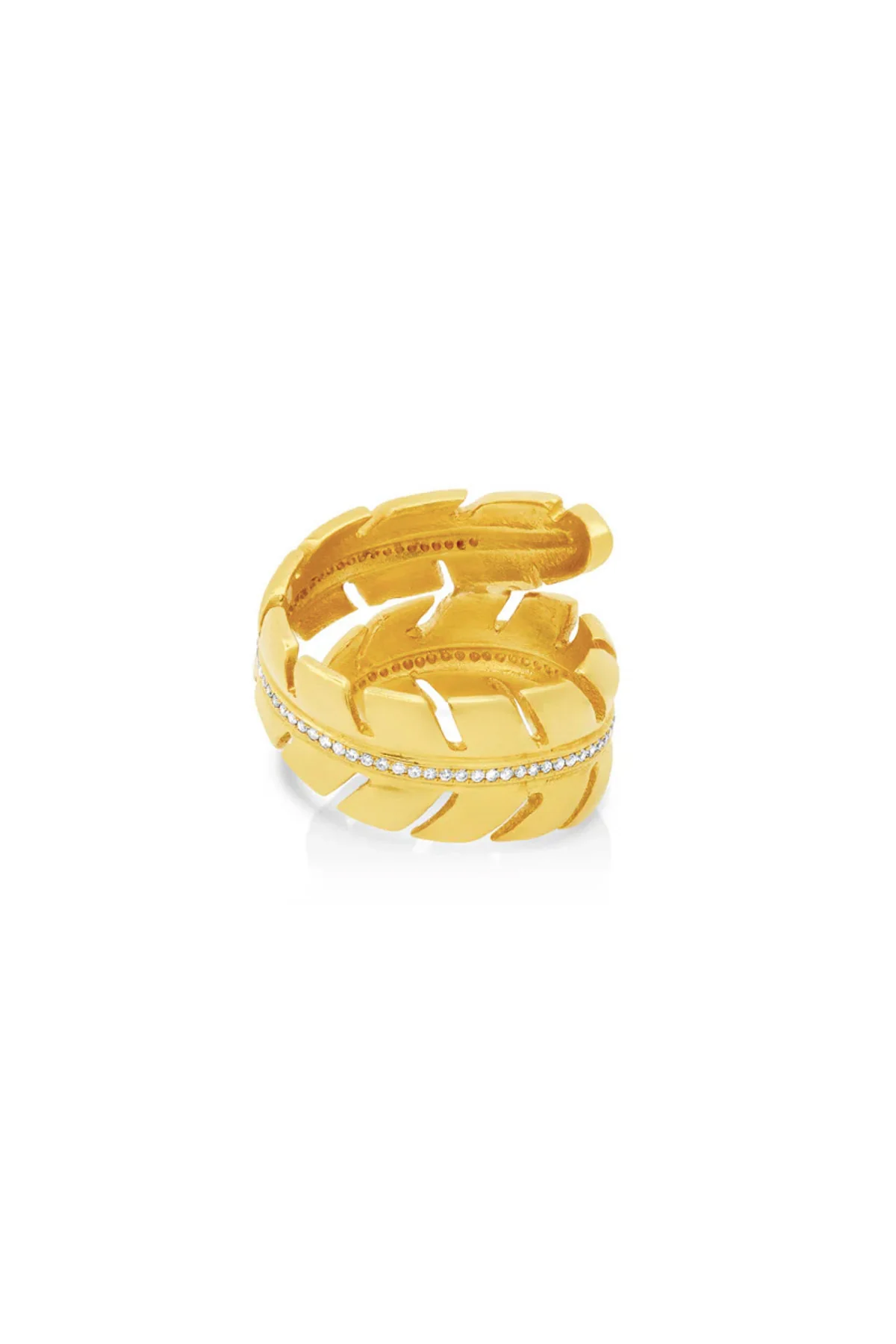 JENNIFER MEYER | WRAP LEAF RING WITH DIAMONDS - Image 2