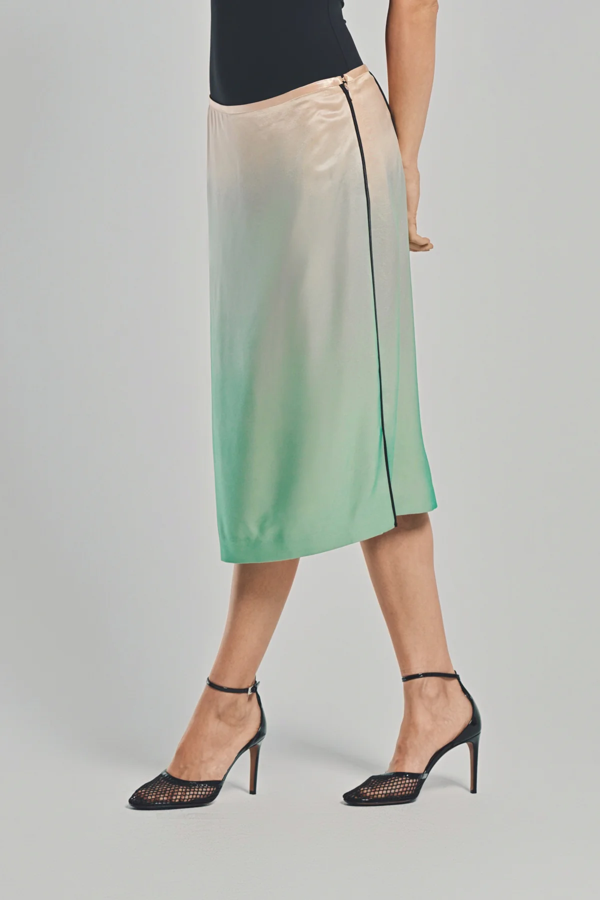 JIL SANDER | FLUID SATIN PRINTED SKIRT - Image 3