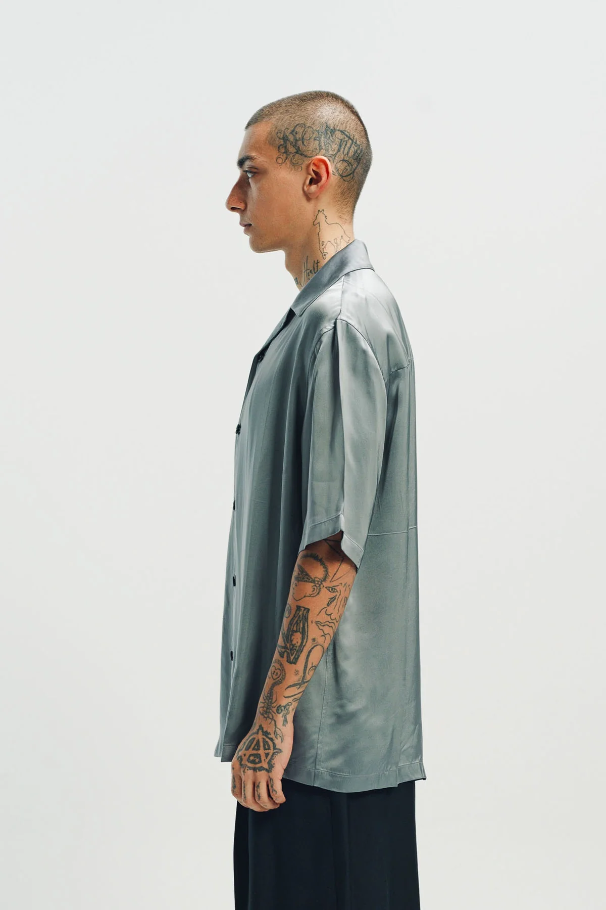 JIL SANDER | FLUID VISCOSE SHORT SLEEVE SHIRT - Image 3