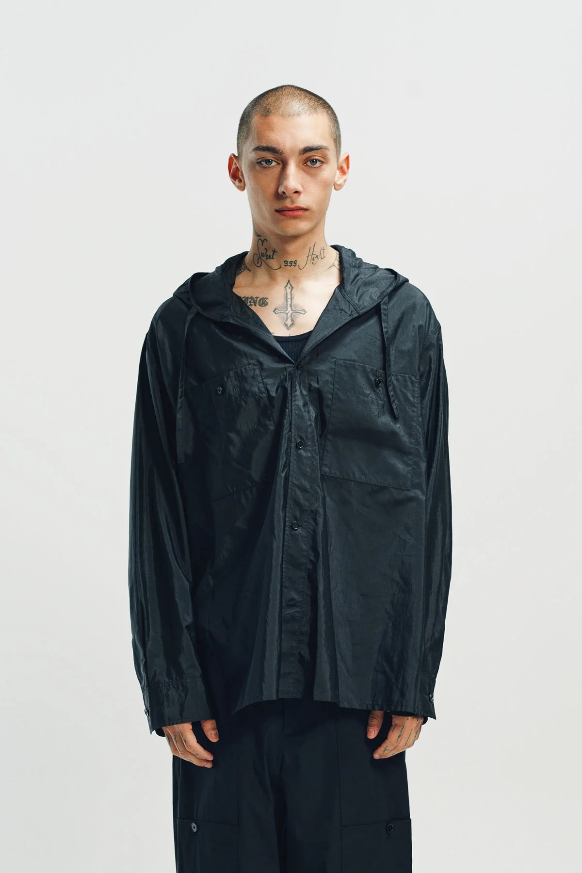 JIL SANDER | HOODED LONG SLEEVE SHIRT - Image 2