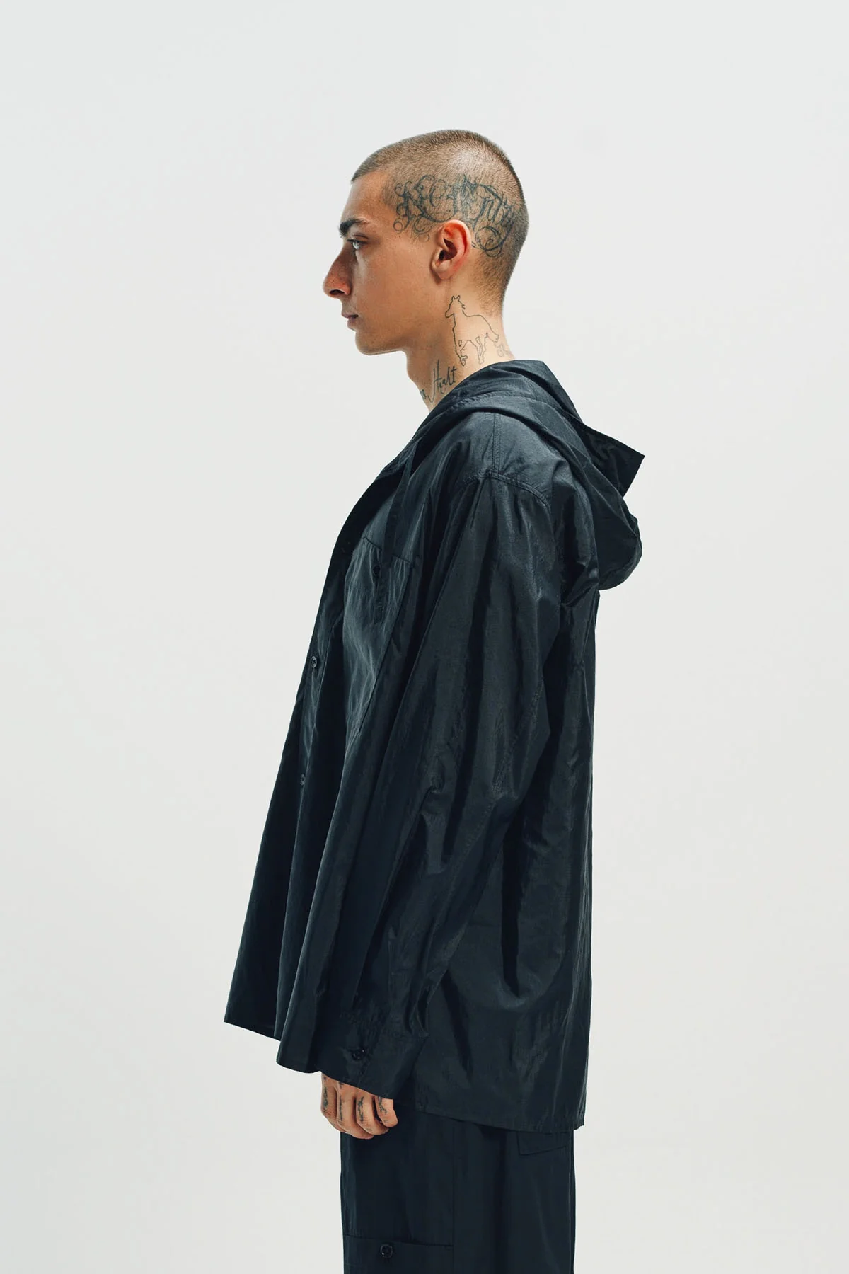 JIL SANDER | HOODED LONG SLEEVE SHIRT - Image 3