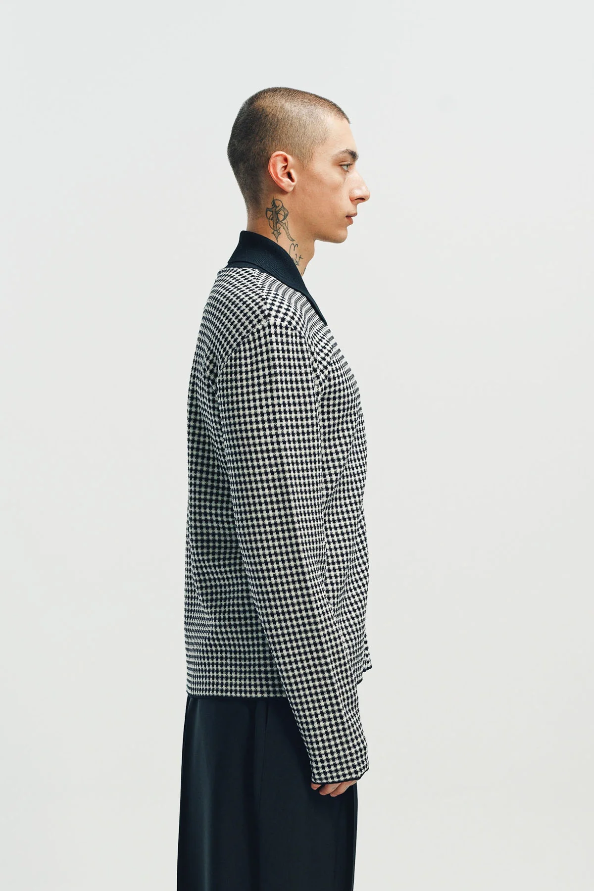 JIL SANDER | HOUNDSTOOTH ZIP-UP SHIRT - Image 5
