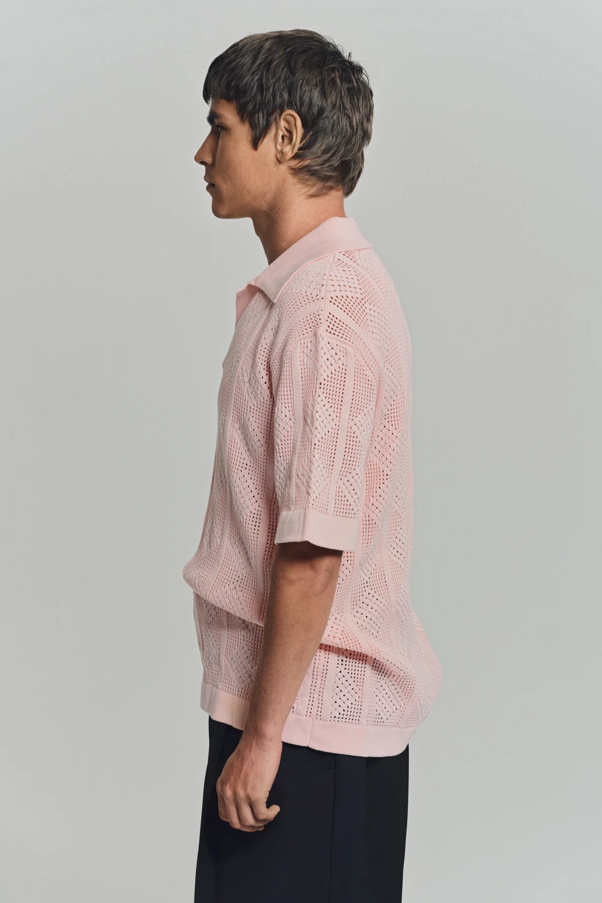 JIL SANDER | LACE SHORT SLEEVE POLO - Image 3