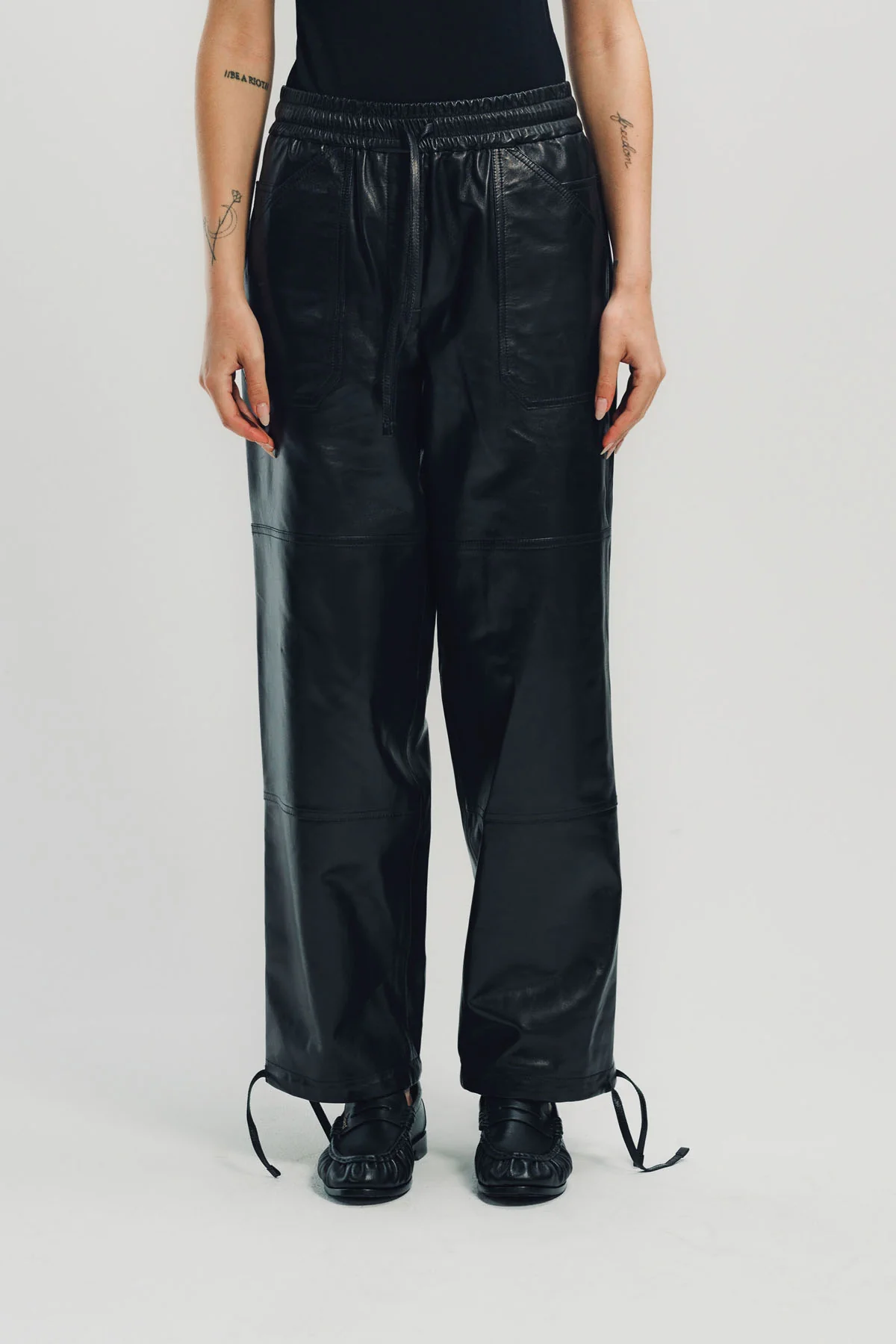 JIL SANDER | LEATHER JOGGER PANTS - Image 2