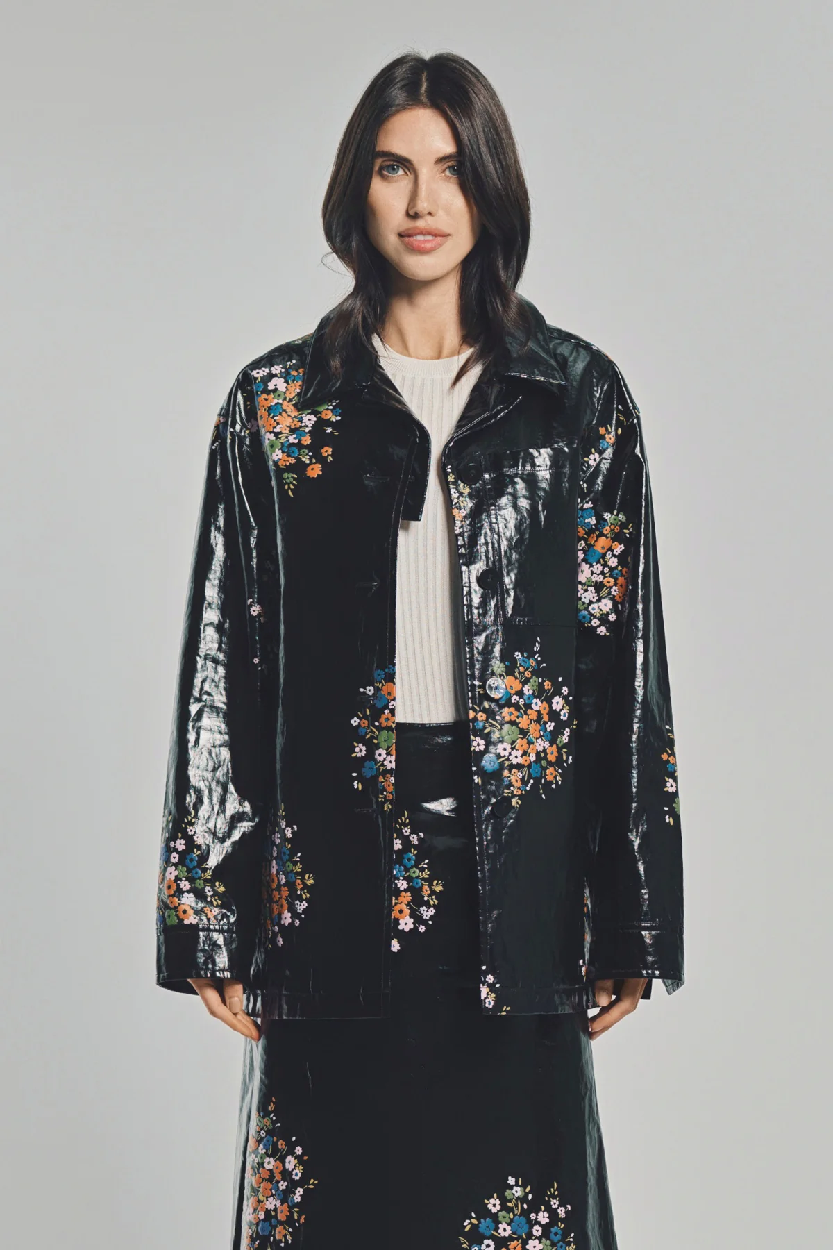 JIL SANDER | PATENT LINEN PRINTED OVERSHIRT - Image 2
