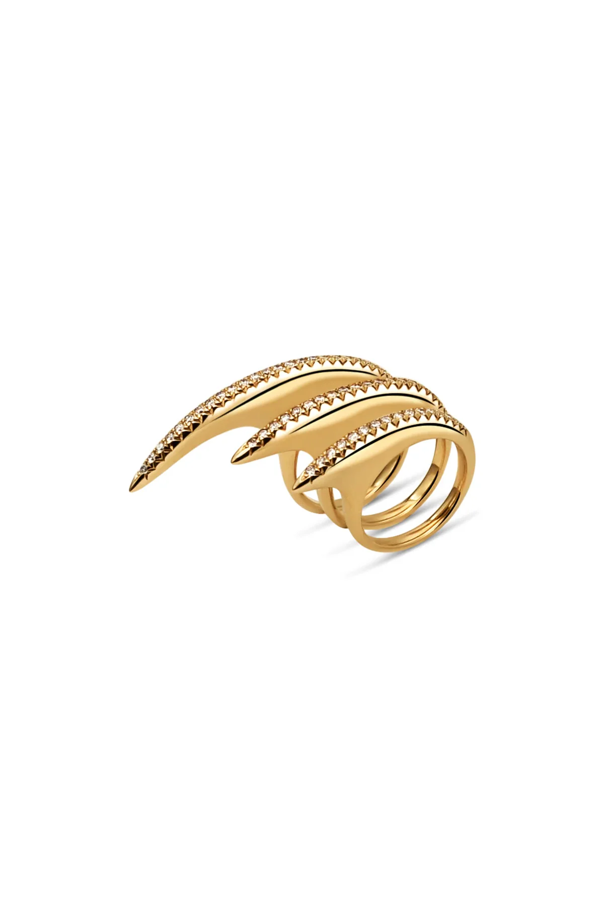 JOVANA DJURIC | MEDIUM YELLOW GOLD DIAMOND SLICE RING - Image 5