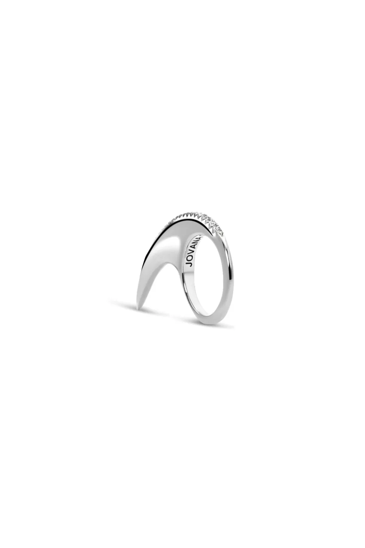 JOVANA DJURIC | MEDIUM SILVER DIAMOND SLICE RING - Image 3