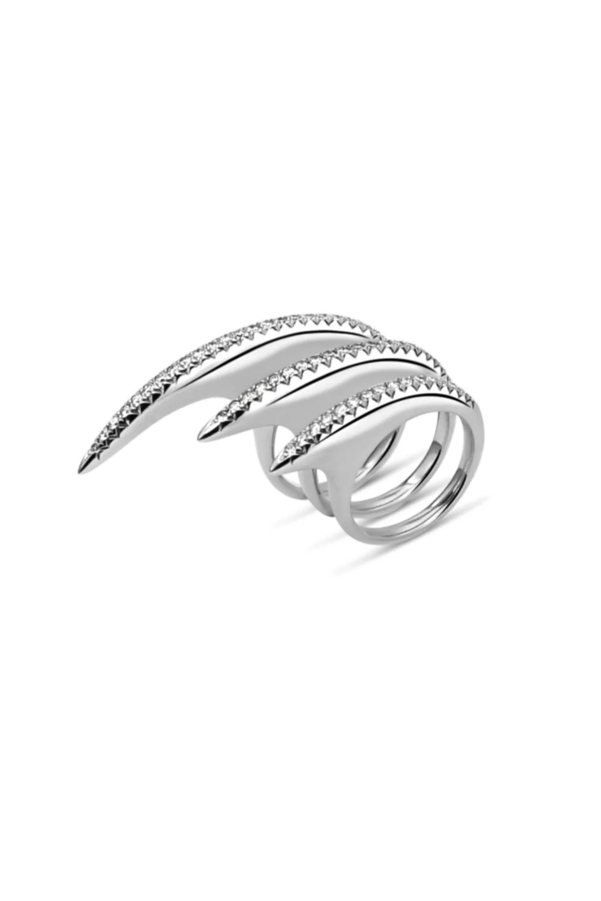 JOVANA DJURIC | MEDIUM SILVER DIAMOND SLICE RING - Image 5