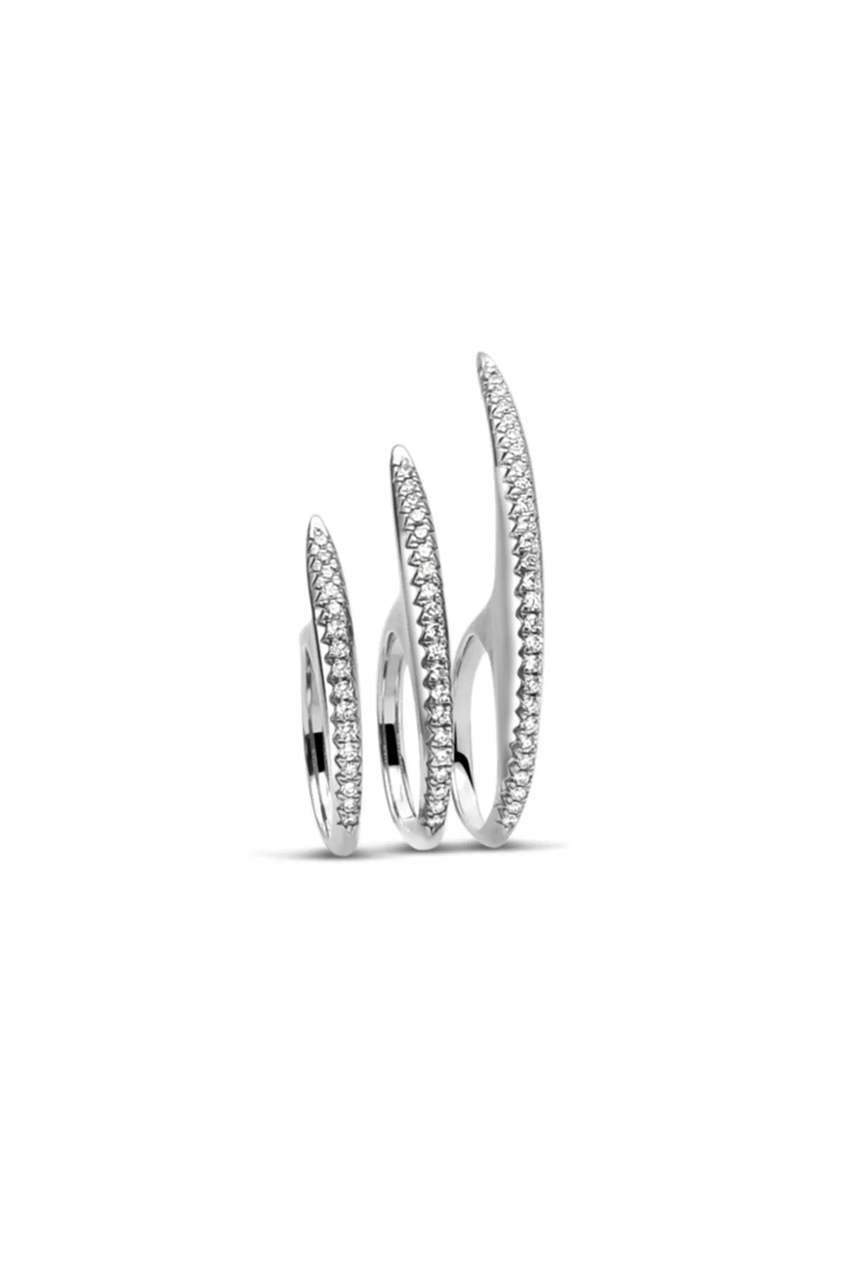 JOVANA DJURIC | MEDIUM SILVER DIAMOND SLICE RING - Image 6