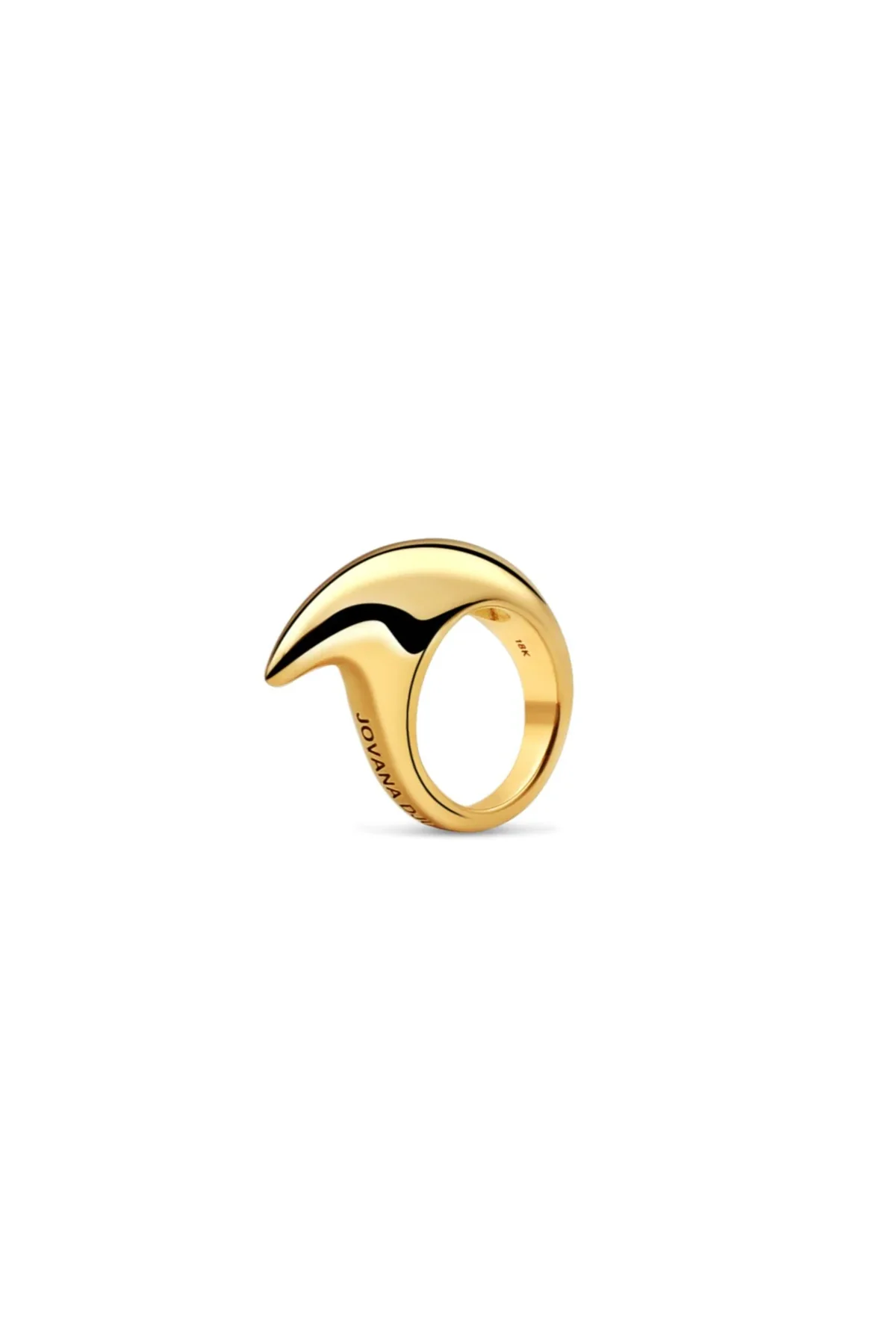 JOVANA DJURIC | MEDIUM YELLOW GOLD CRESCENT RING - Image 2