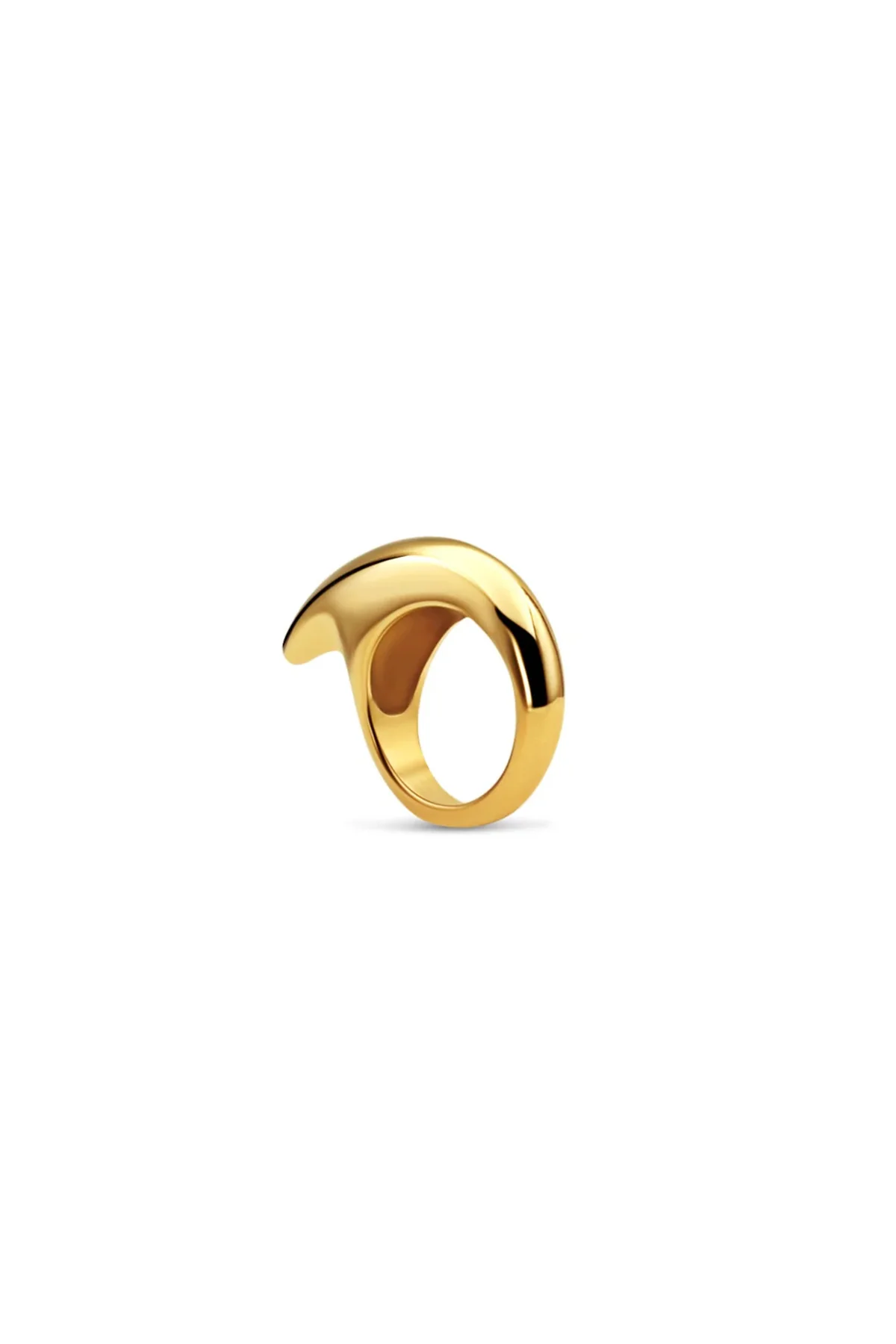 JOVANA DJURIC | MEDIUM YELLOW GOLD CRESCENT RING - Image 3