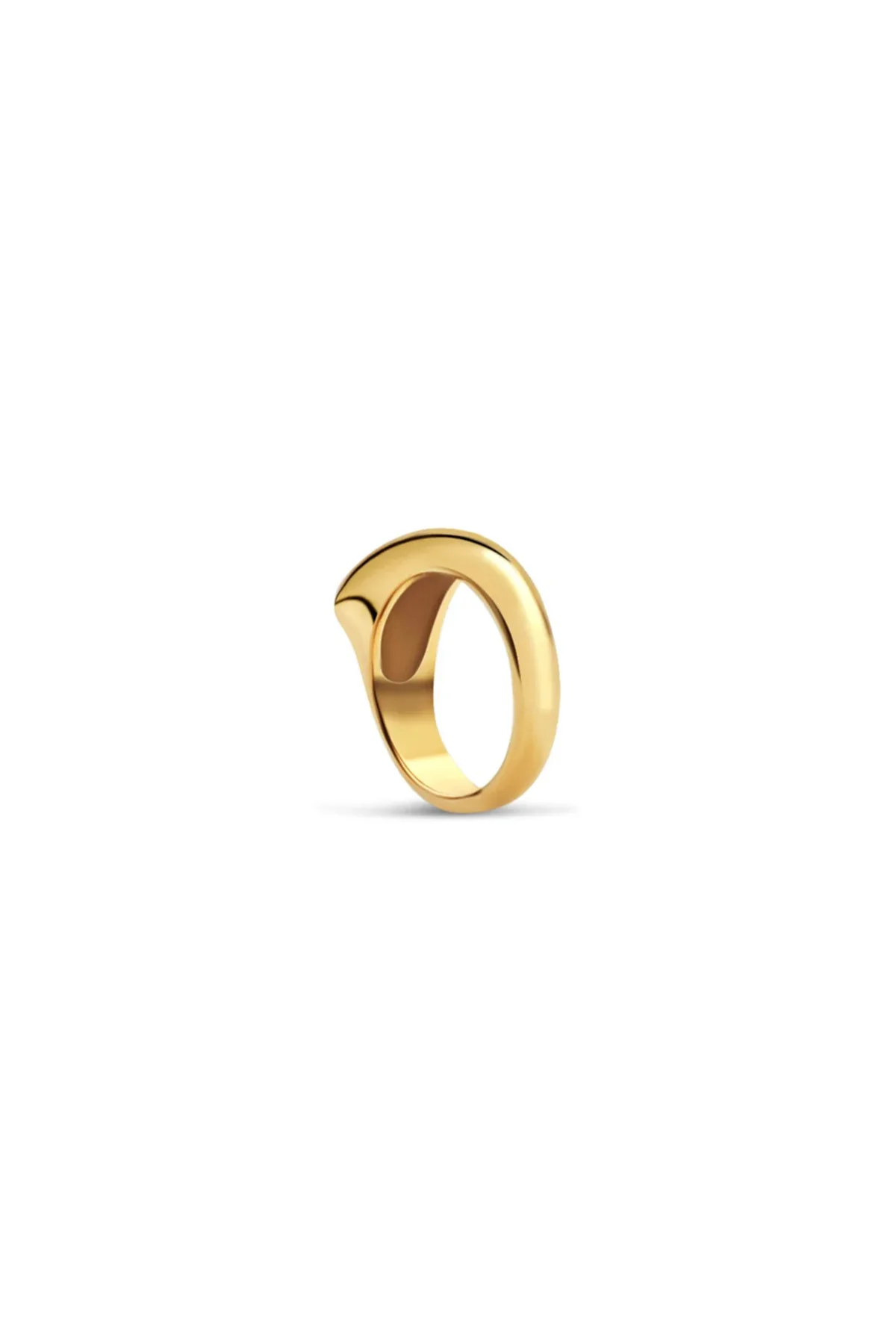 JOVANA DJURIC | SMALL YELLOW GOLD CRESCENT RING - Image 3