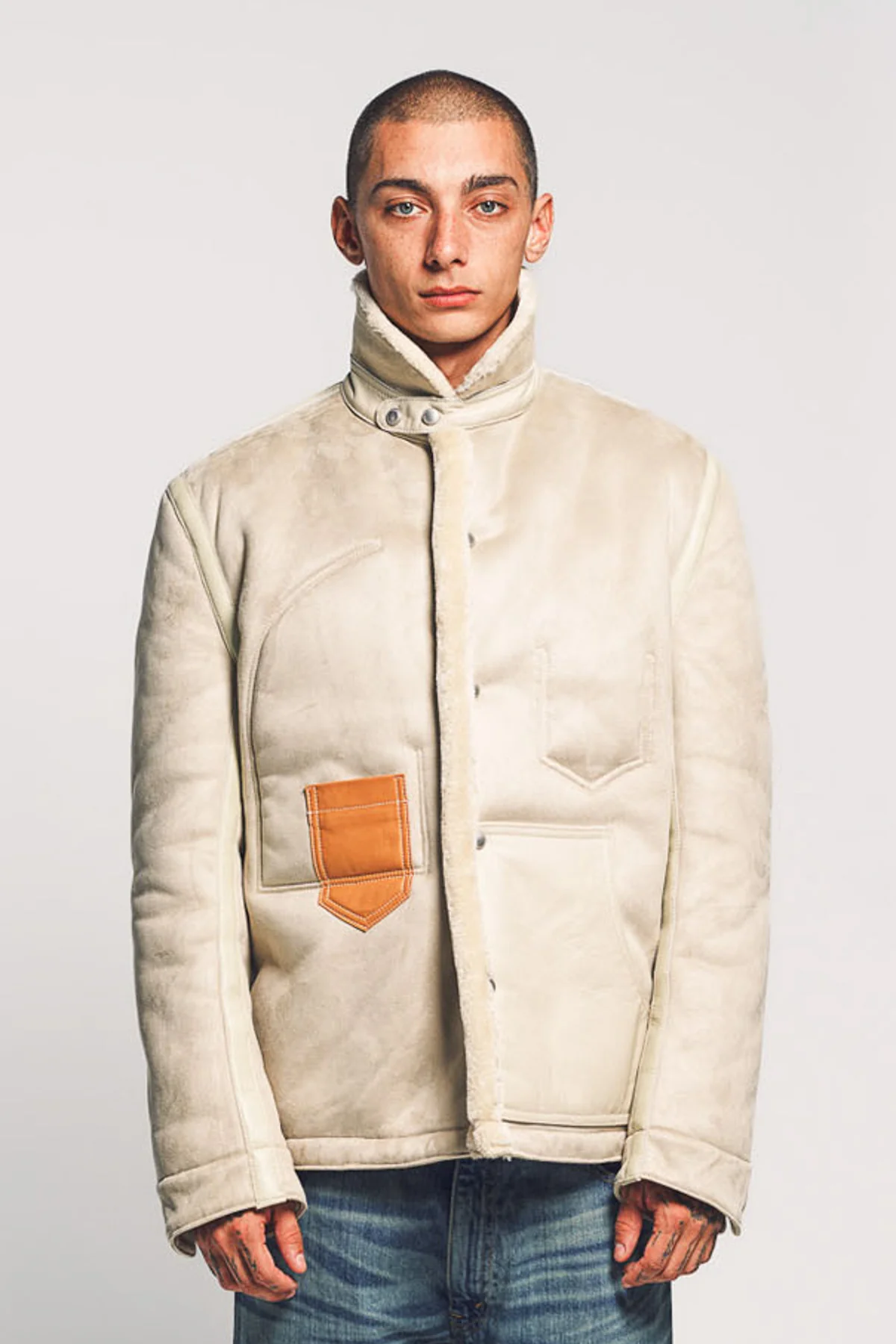 JUNYA WATANABE | BOA MOUTON LEATHER JACKET - Image 2