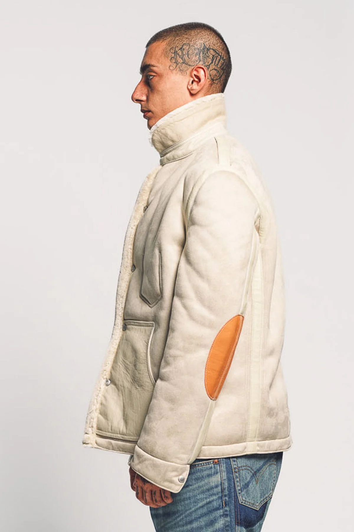 JUNYA WATANABE | BOA MOUTON LEATHER JACKET - Image 3