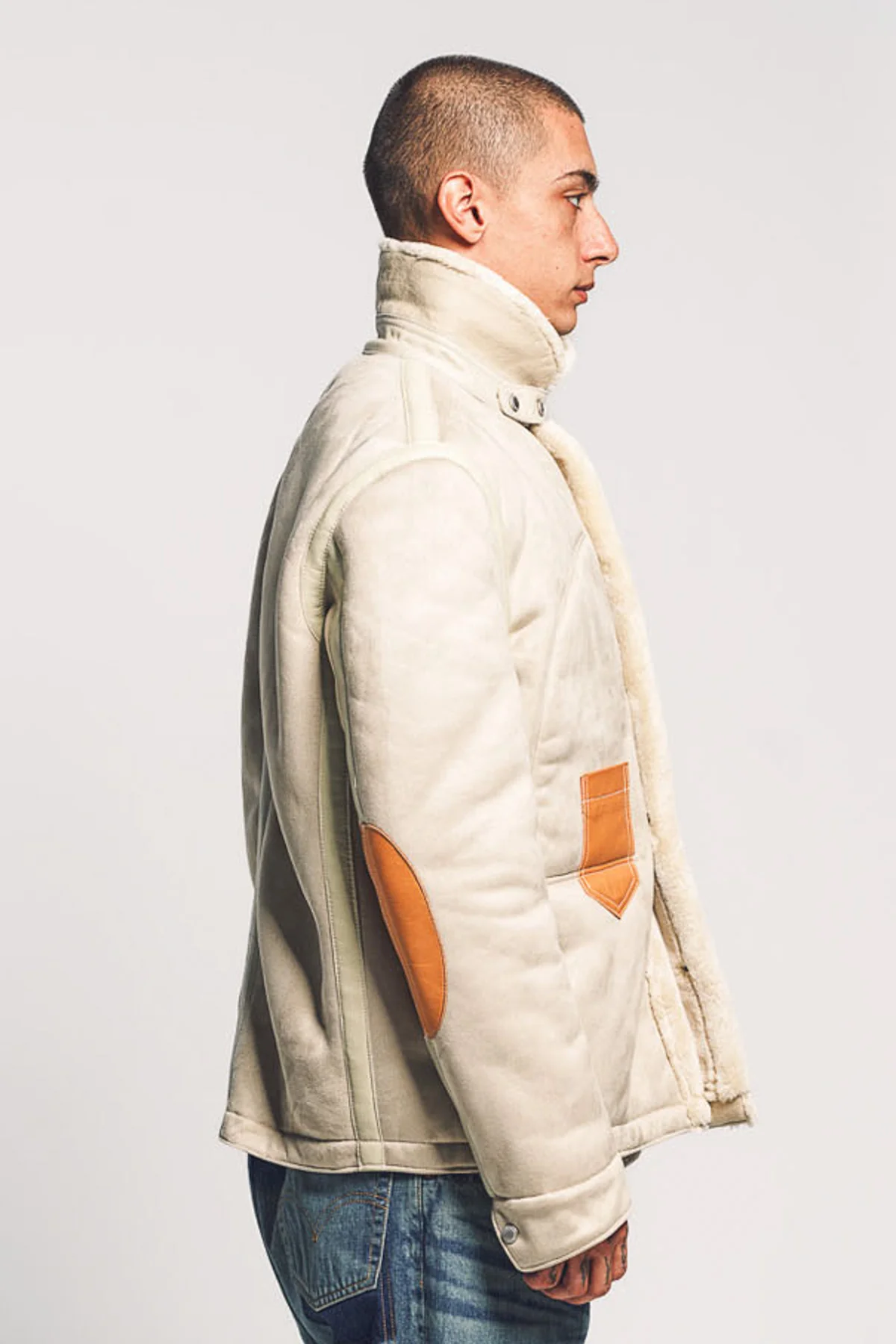 JUNYA WATANABE | BOA MOUTON LEATHER JACKET - Image 5