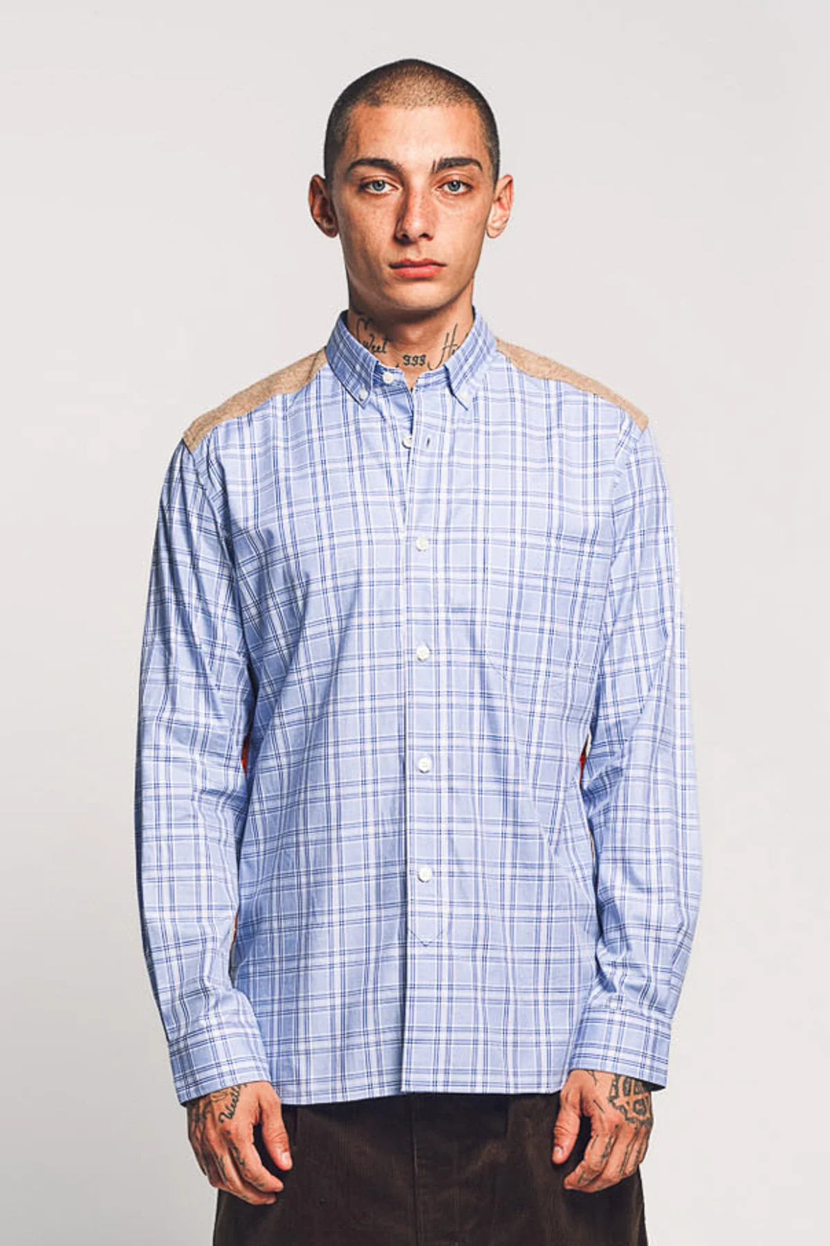 JUNYA WATANABE | CHECK QUILT LONG SLEEVE SHIRT - Image 2