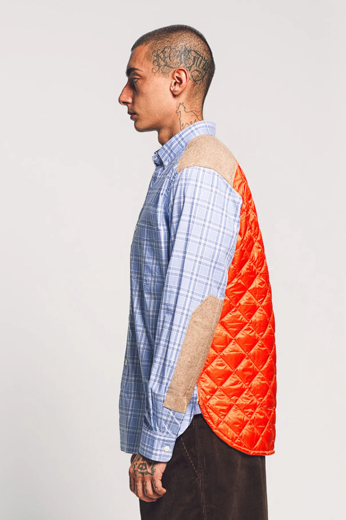 JUNYA WATANABE | CHECK QUILT LONG SLEEVE SHIRT - Image 3
