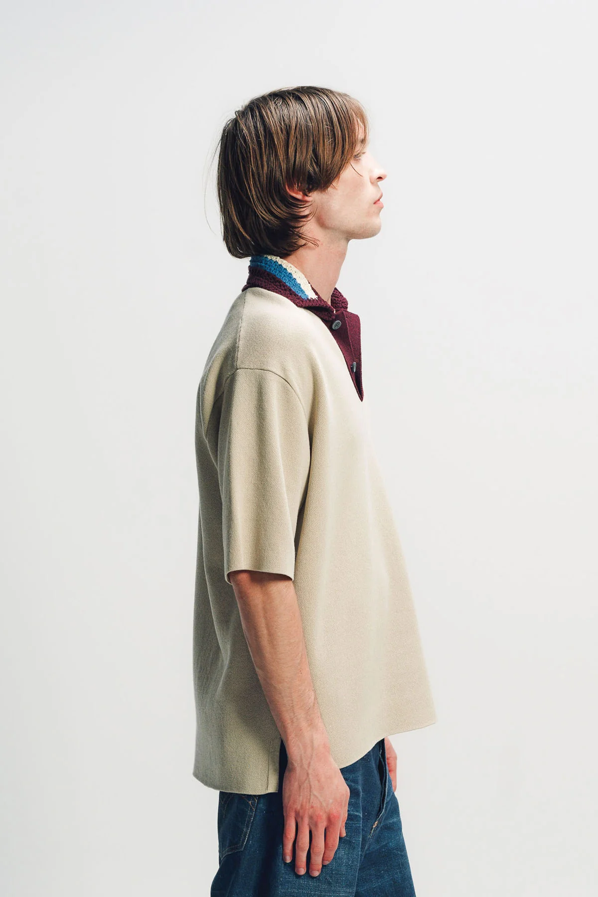 JUNYA WATANABE | CROCHET COLLAR POLO - Image 5