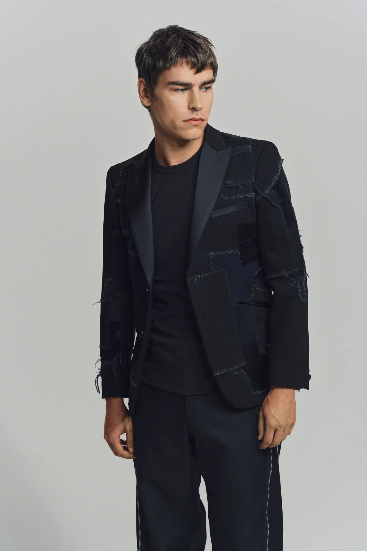 JUNYA WATANABE | DENIM PATCHWORK BLAZER - Image 2
